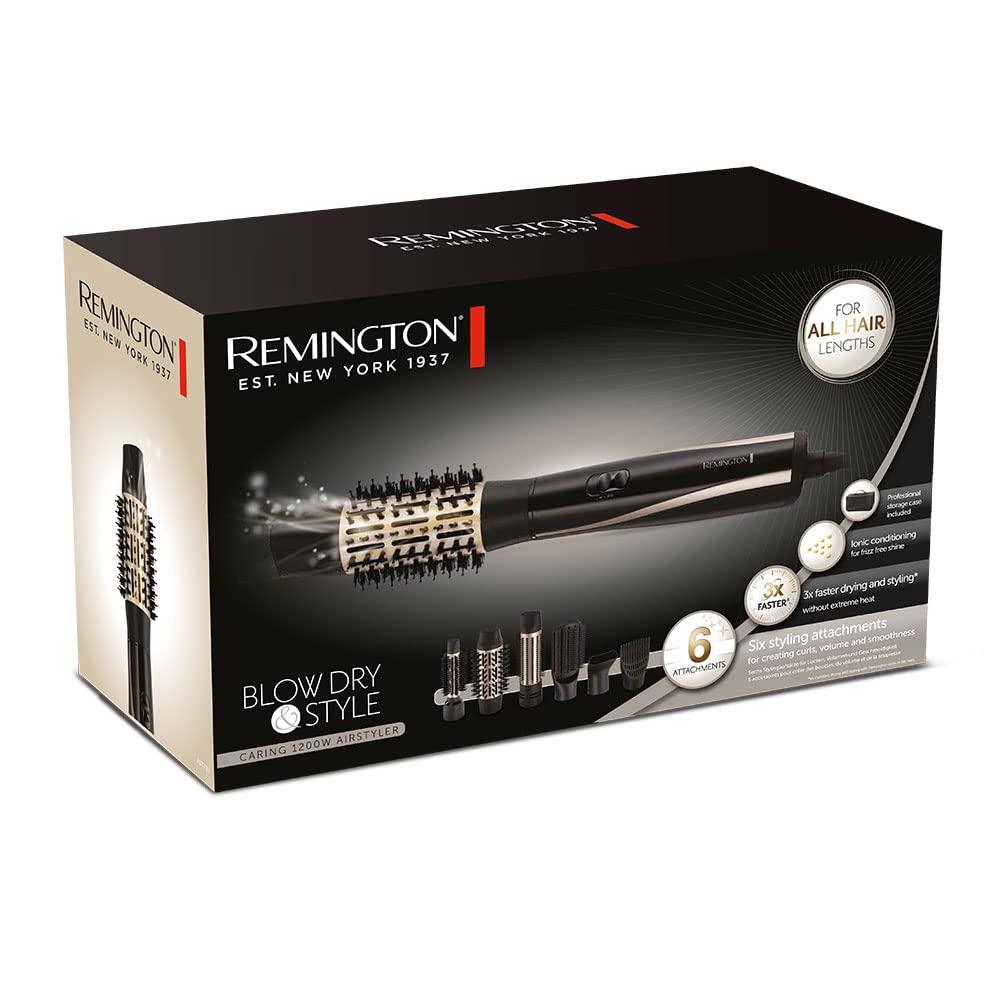 Remington soenguhari [sisaldab 6 otsikut: 25mm, 38mm, 50mm ümarhari, stiliseerimisotsik, lamehari, juuretõstja] Blow Dry & Style (lokid, volüüm ja sile soeng iga juuksetüübi jaoks) ioonhooldus, 1200W, AS7700 – lisavaade