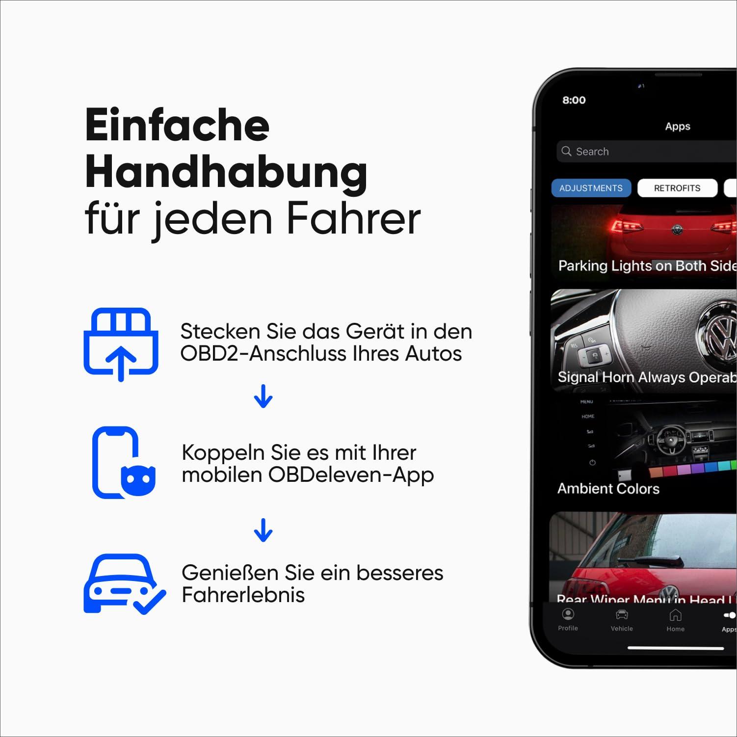 Obdeleven Ultimate Edition: Professionaalne OBD2-diagnoosi skannimistööriist järgmise põlvkonna vigade lugemiseks Bluetoothiga. Androidi ja iOS-i jaoks – pakend ja tarvikud