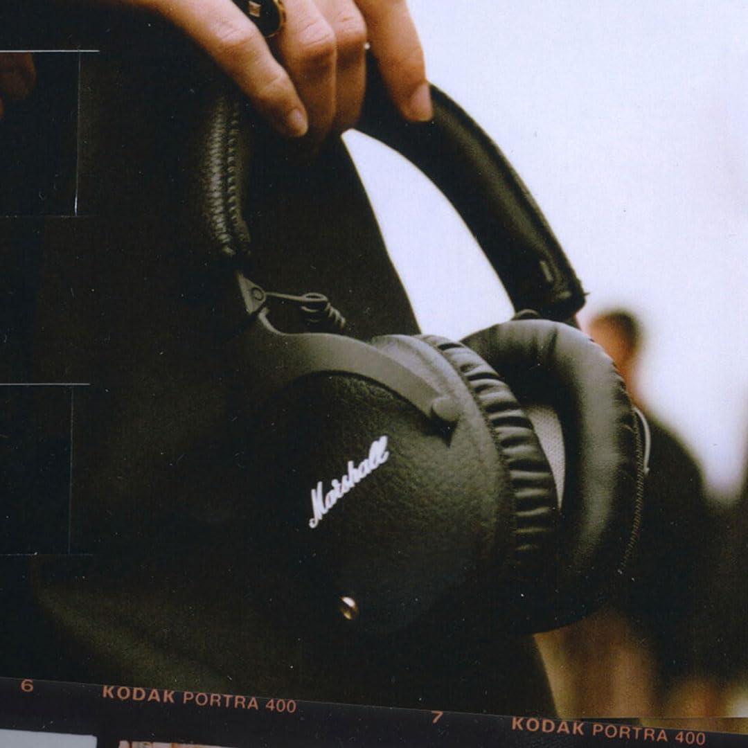 Marshall Monitor II Bluetooth kõrvaklapid aktiivse mürasummutusega, 30 tundi mänguaega – Must – detailne vaade