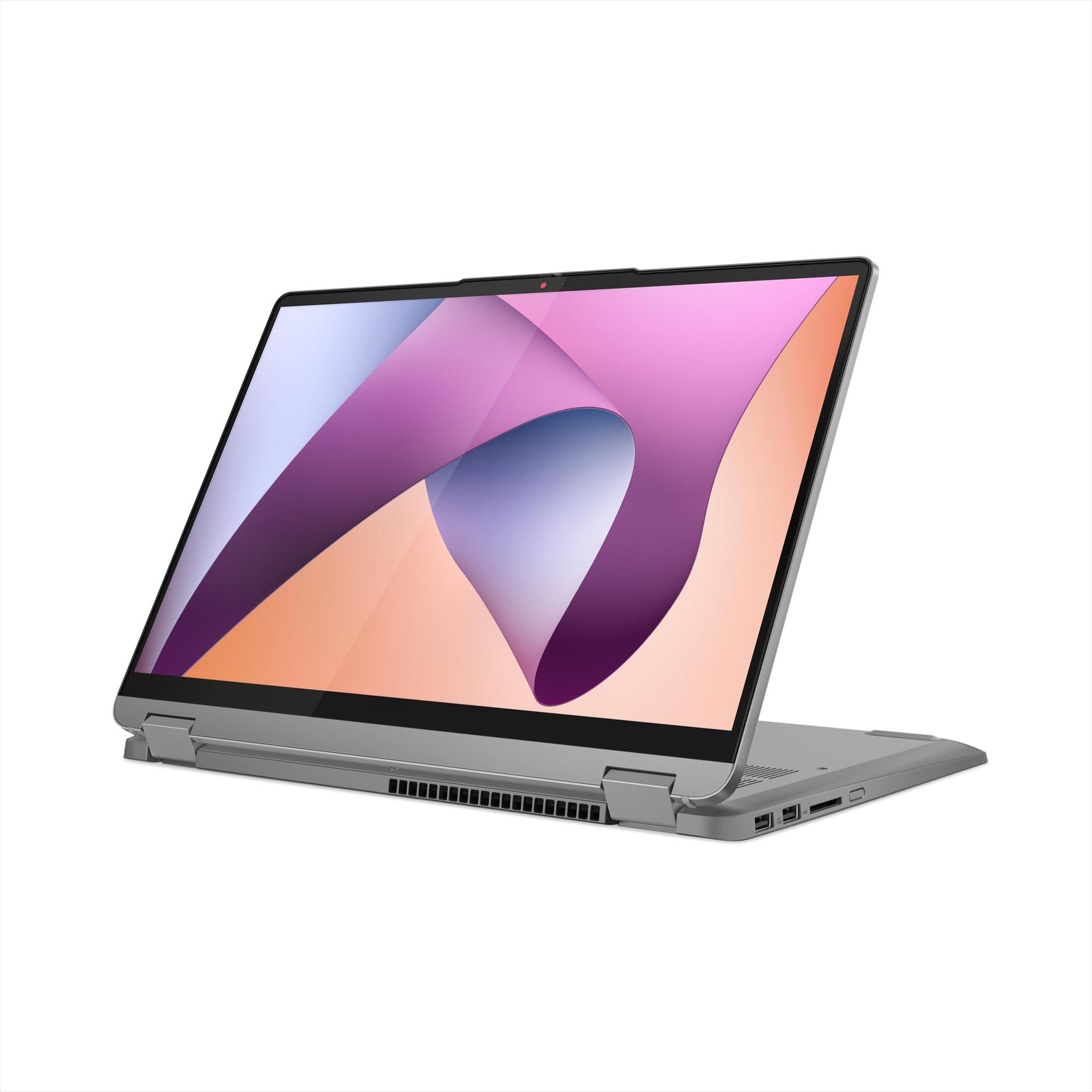 Lenovo IdeaPad Flex Convertible 5 sülearvuti | 14″ WUXGA ekraan | AMD Ryzen 7 7730U | 16GB RAM | 512GB SSD | AMD Radeon graafika | Windows 11 Home | QWERTZ | hall | 3 kuud Premium Care – lisavaade