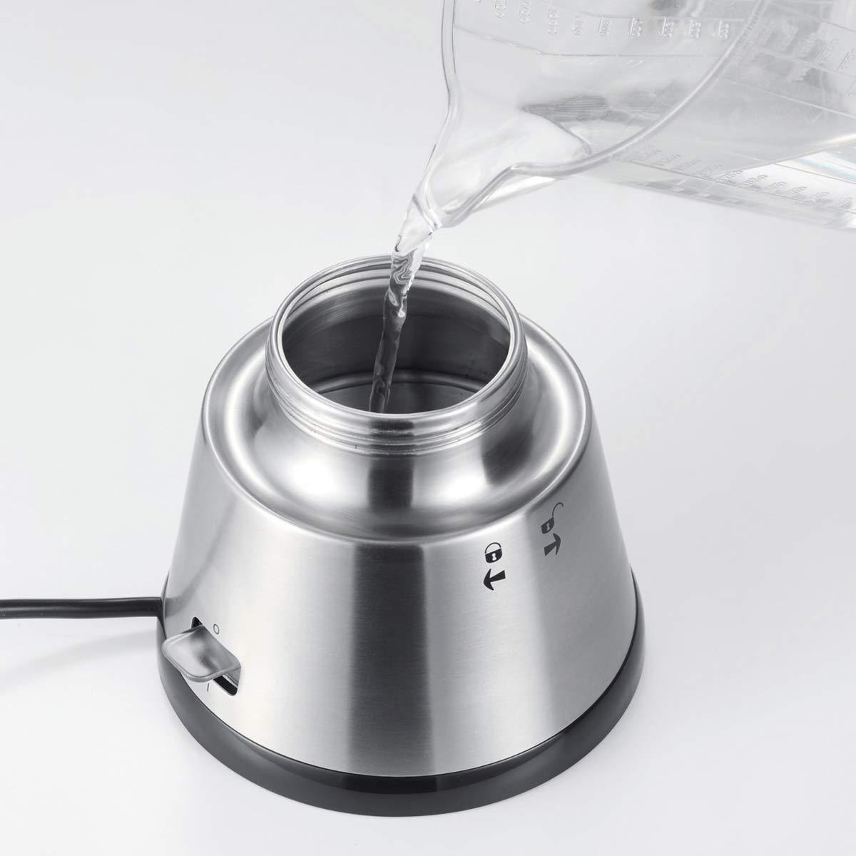 Cloer 5928 Moka kohvimasin, elektriline espressomasin, 3-6 tassi, roostevabast terasest sisestus, turvalülitus, turvaventiil, sisse-/väljalüliti, 365 W, roostevaba teras – lisavaade