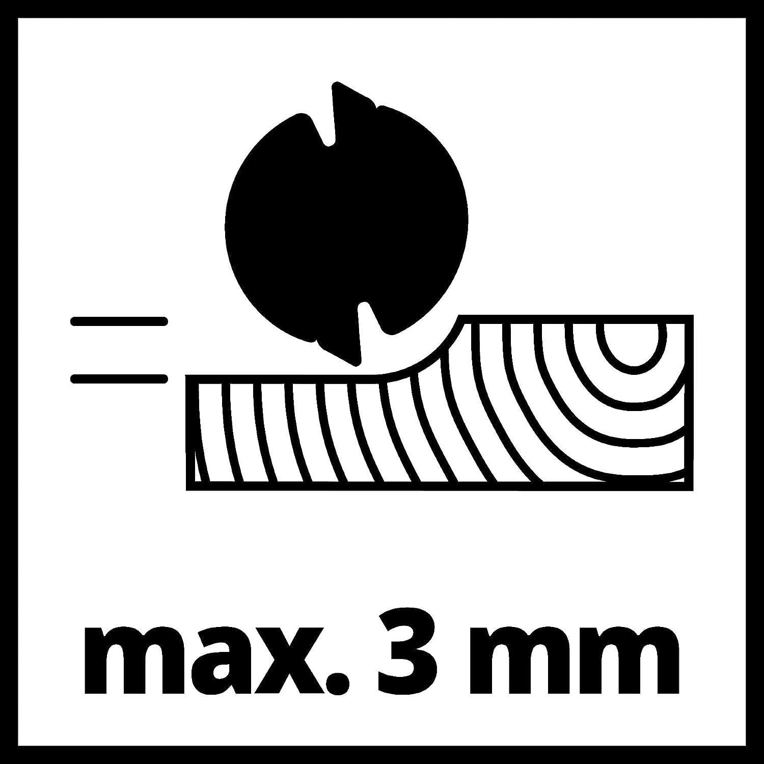 Einhell elektrihöövel TE-PL 900 (900 W, kuni 3 mm hööveldussügavus, suur teravõll, 3 V-soonega tald, Softgrip-käepide, kaasa arvatud rööpjuht, sügavuspiirik, TCT-höövlitera) – pilt 8