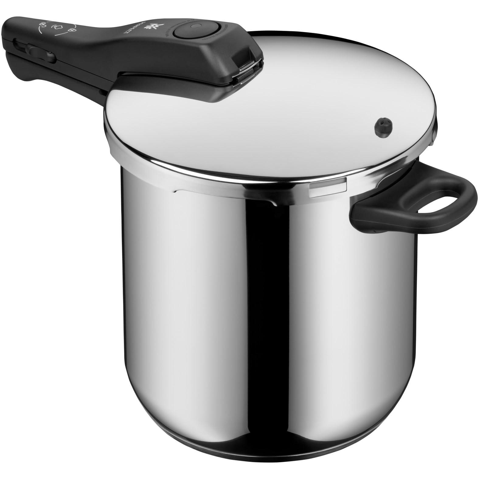 WMF Perfect One Pot kiirkeedupott induktsioon 8,5L, aurupott, suur küpsetussignaal, 2 küpsetusastet, eemaldatav kaanekäepide, Cromargan roostevaba teras – pakend ja tarvikud