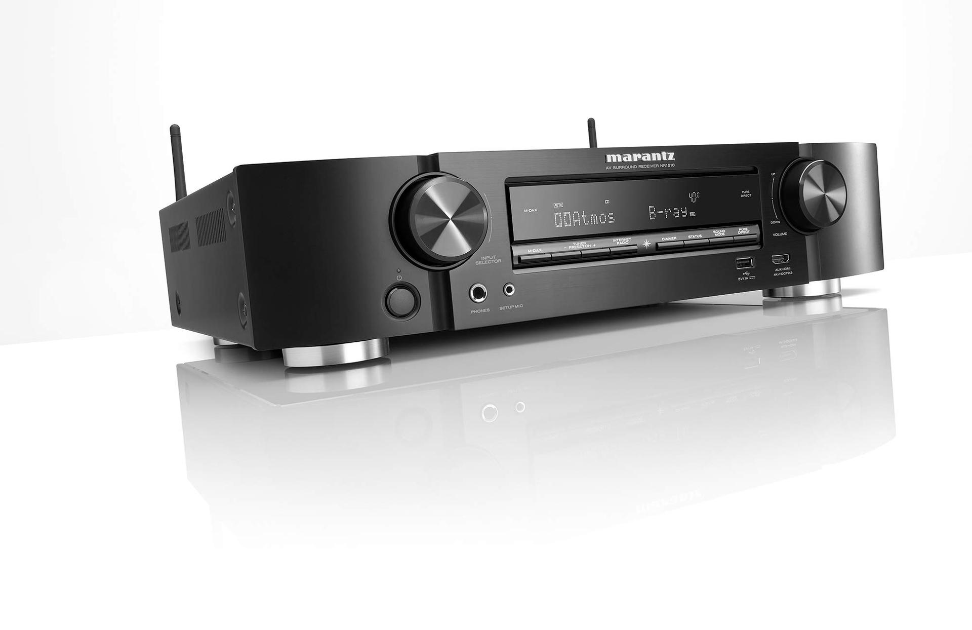 Marantz NR1510 5.2-kanaliline AV-vastuvõtja, HiFi võimendi, 50W, 4K, Dolby Audio, HEOS, 6 HDMI-sisendit, Bluetooth, WiFi – Must – kasutusnäide