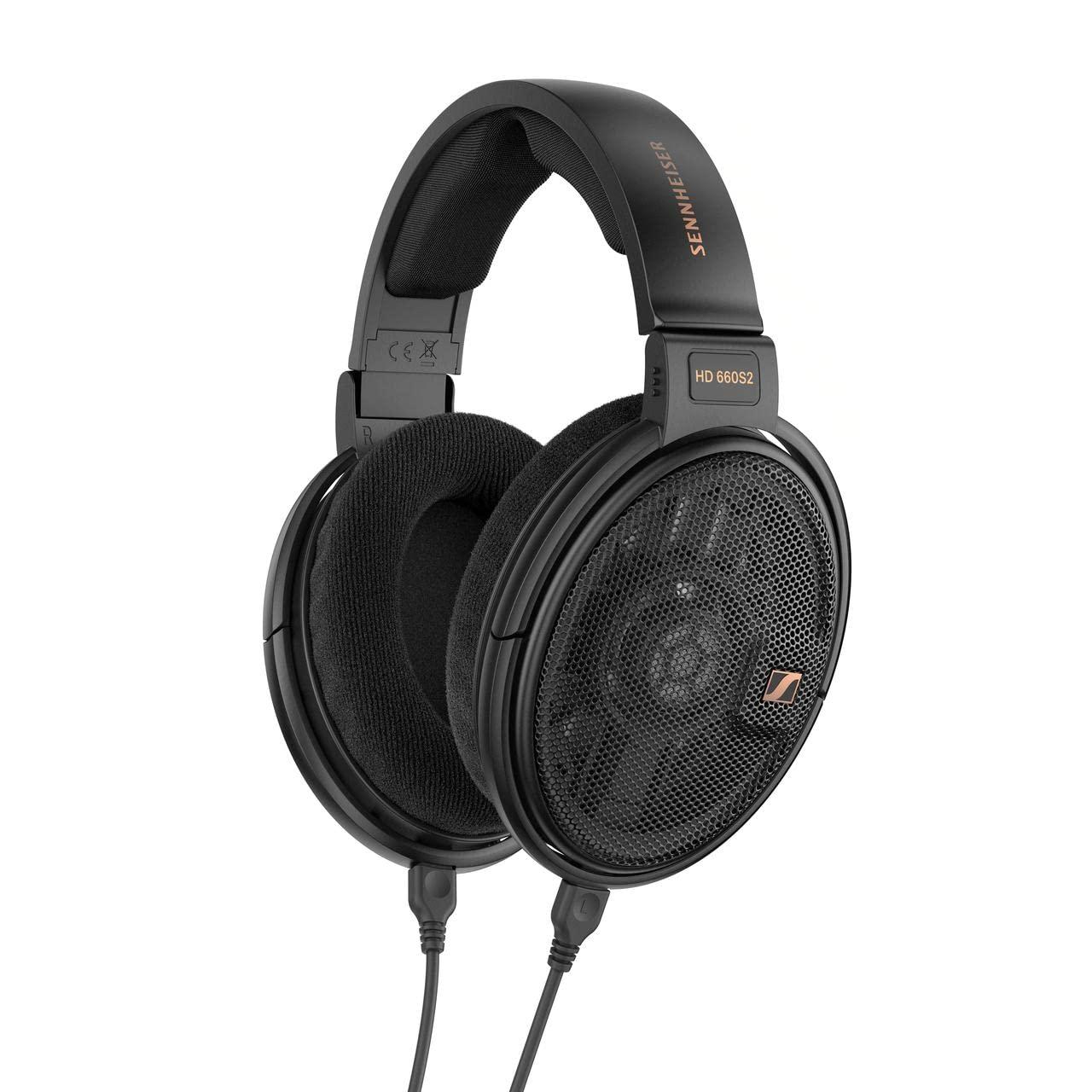 Sennheiser juhtmega audiofiilne stereo-kõrvaklapid HD 660S2 võimsa subbassi, optimeeritud ruumilise heli ja täiustatud helivõimendi õhuvoolu, magnetisüsteemi ja helimähisega – must