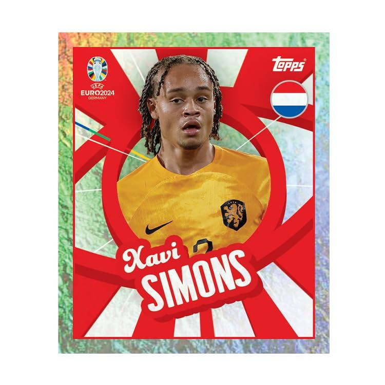 Topps Ametlik EURO 2024 Kleepsukollektsioon – Täiskarp (100 pakki) 6 kleepsu paki kohta (600 kleepsu) – pakend ja tarvikud
