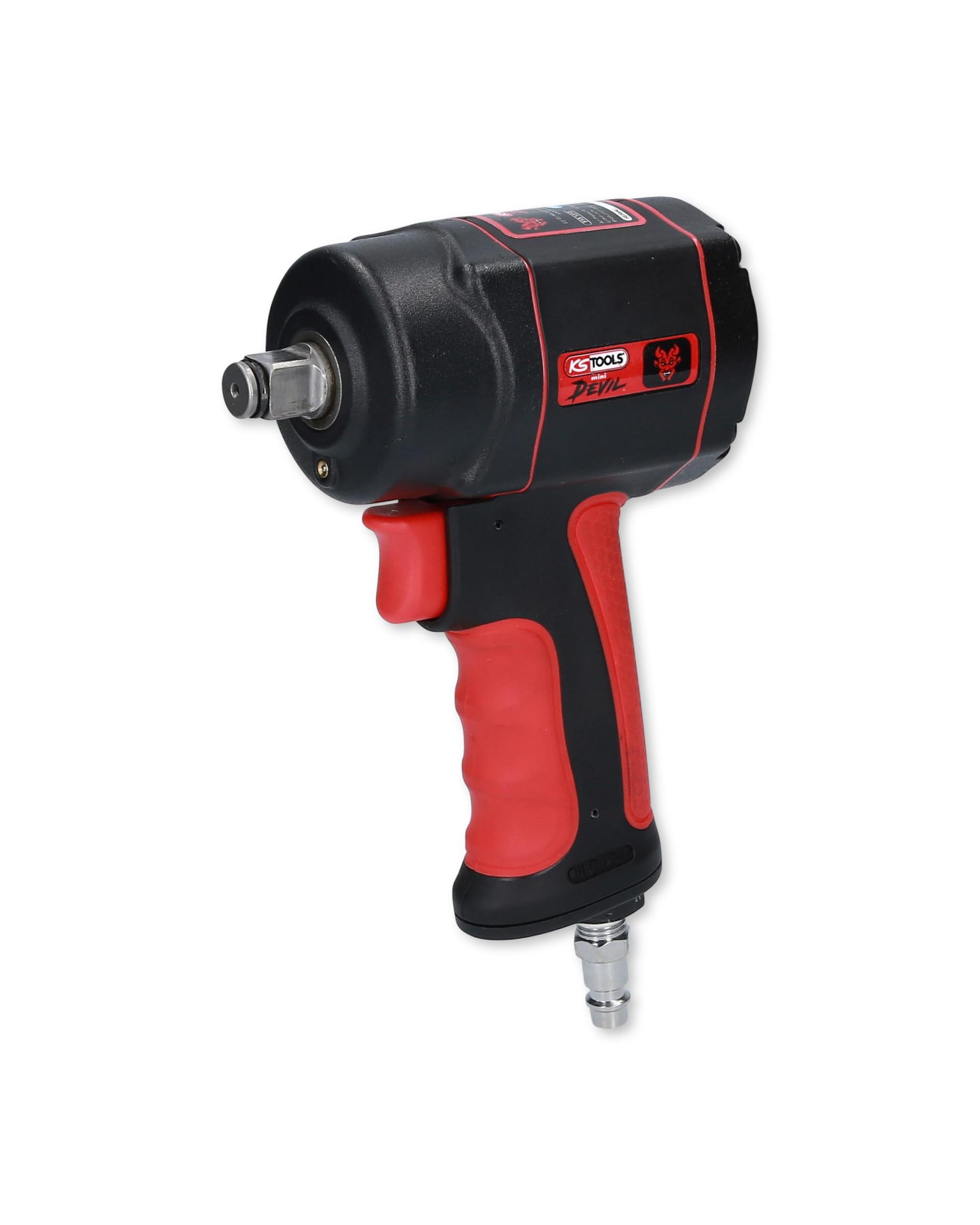 KS Tools suure jõudlusega löökmutrikeeraja suruõhuga miniDEVIL 1/2" 515.1315 | 3-astmeline pöördemomendi valik 210