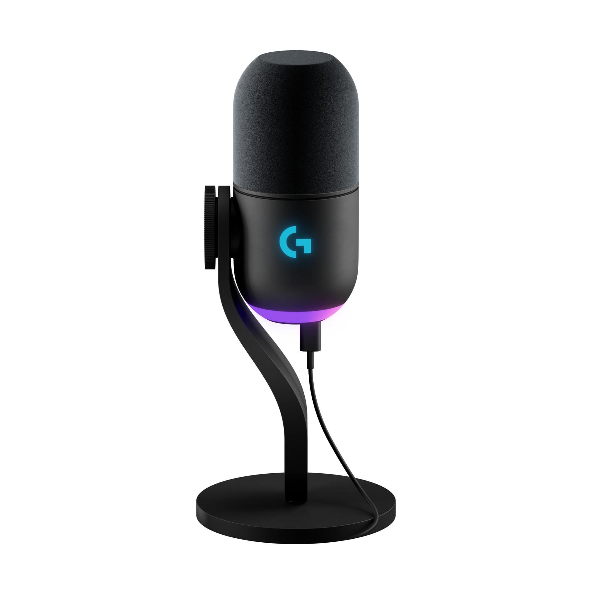 Logitech G Yeti GX dünaamiline RGB-mängumikrofon LIGHTSYNC-iga, USB-mikrofon voogedastuseks, superkardioidne suundvus, USB-plug-and-play PC/Mac – Must