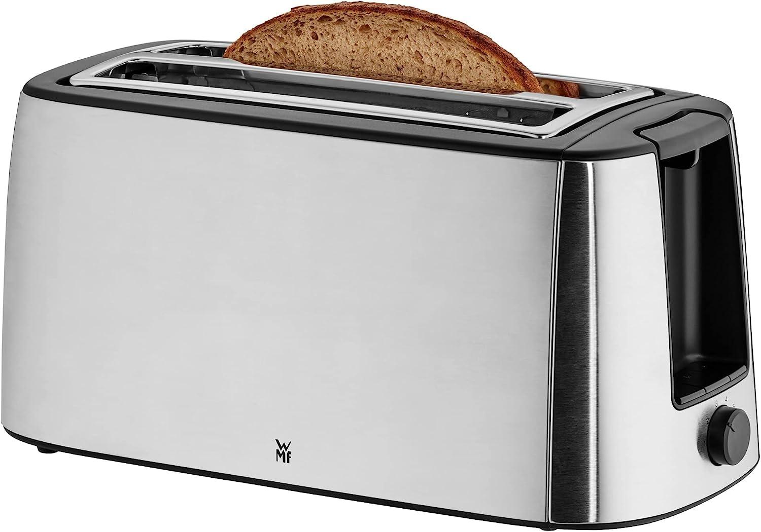 WMF Bueno Pro piklik röster 4 viilu, kuklisoojendaja, XXL röstsai, krõbestamisfunktsioon, 6 pruunistusastet, 1550W, matt roostevaba teras – pilt 7