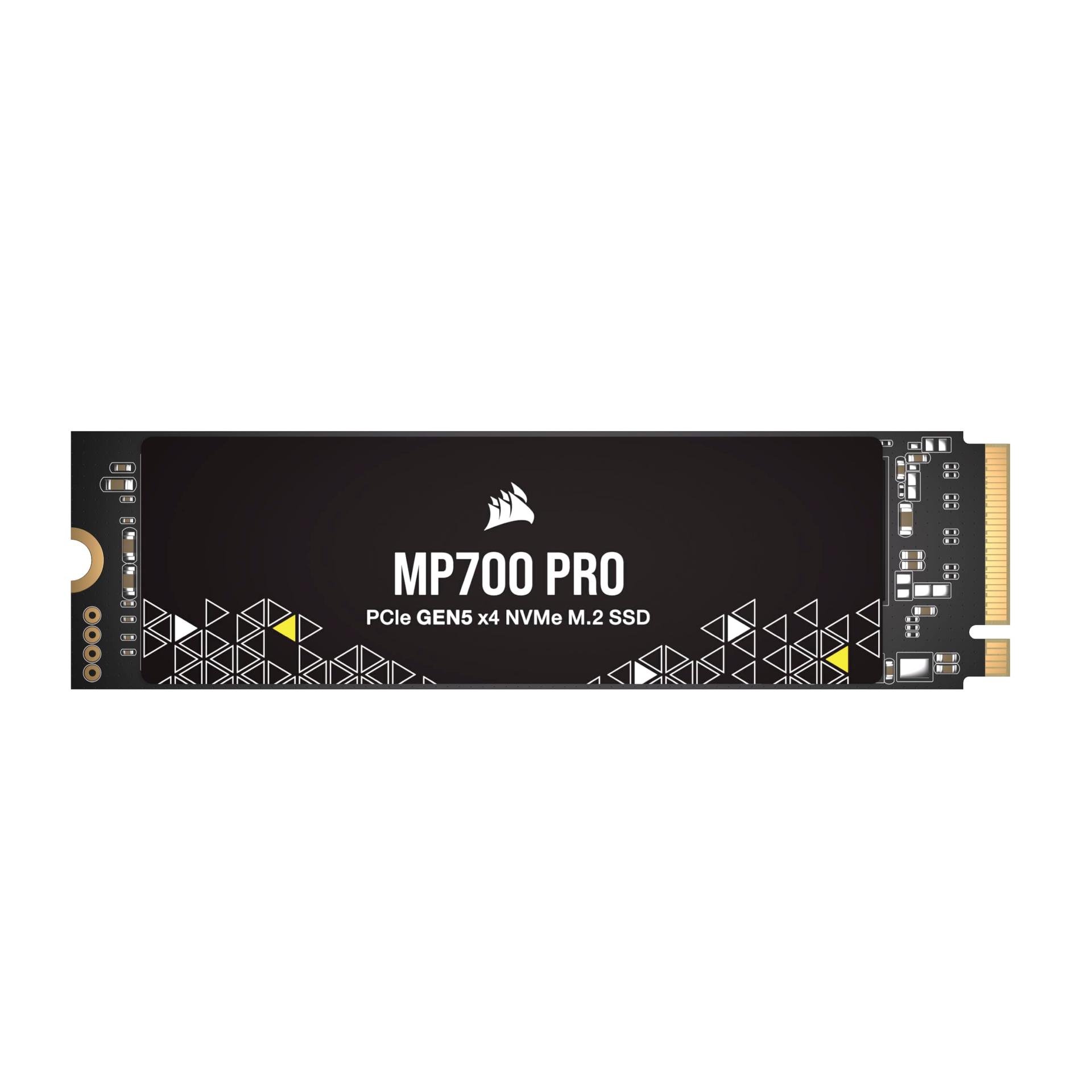 Corsair MP700 PRO 2TB M.2 PCIe Gen5 x4 NVMe 2.0 SSD – M.2 2280 – Kuni 12 400MB/s järjestikune lugemine – High-Density TLC NAND – Must
