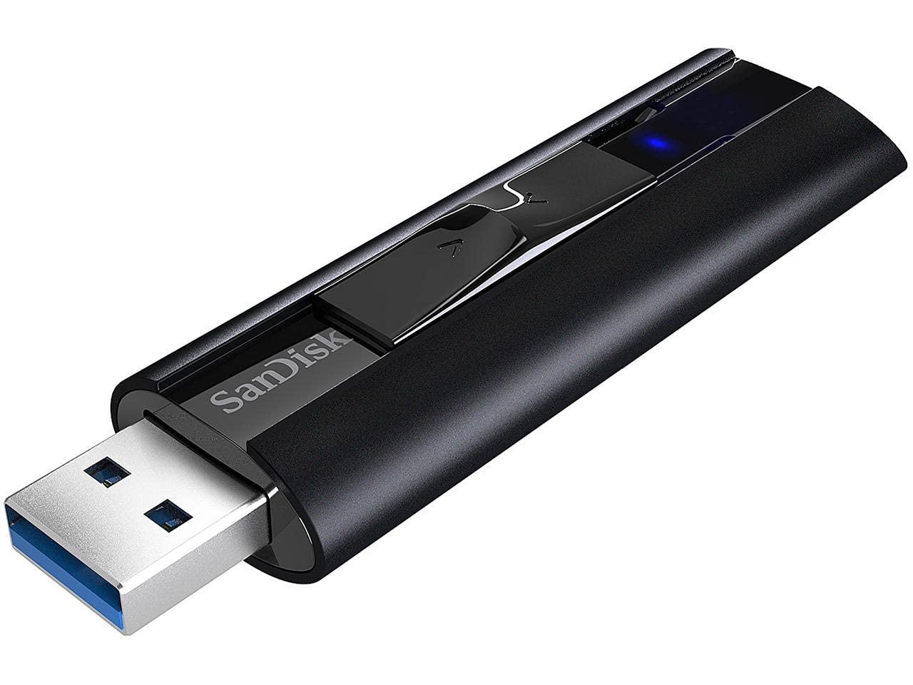 SanDisk Extreme PRO USB 3.2 Solid State Mälupulk 512 GB (Lugemine kuni 420 MB/s, kirjutamine kuni 380 MB/s, paroolikaitse, vastupidav korpus, RescuePRO Deluxe tarkvara)