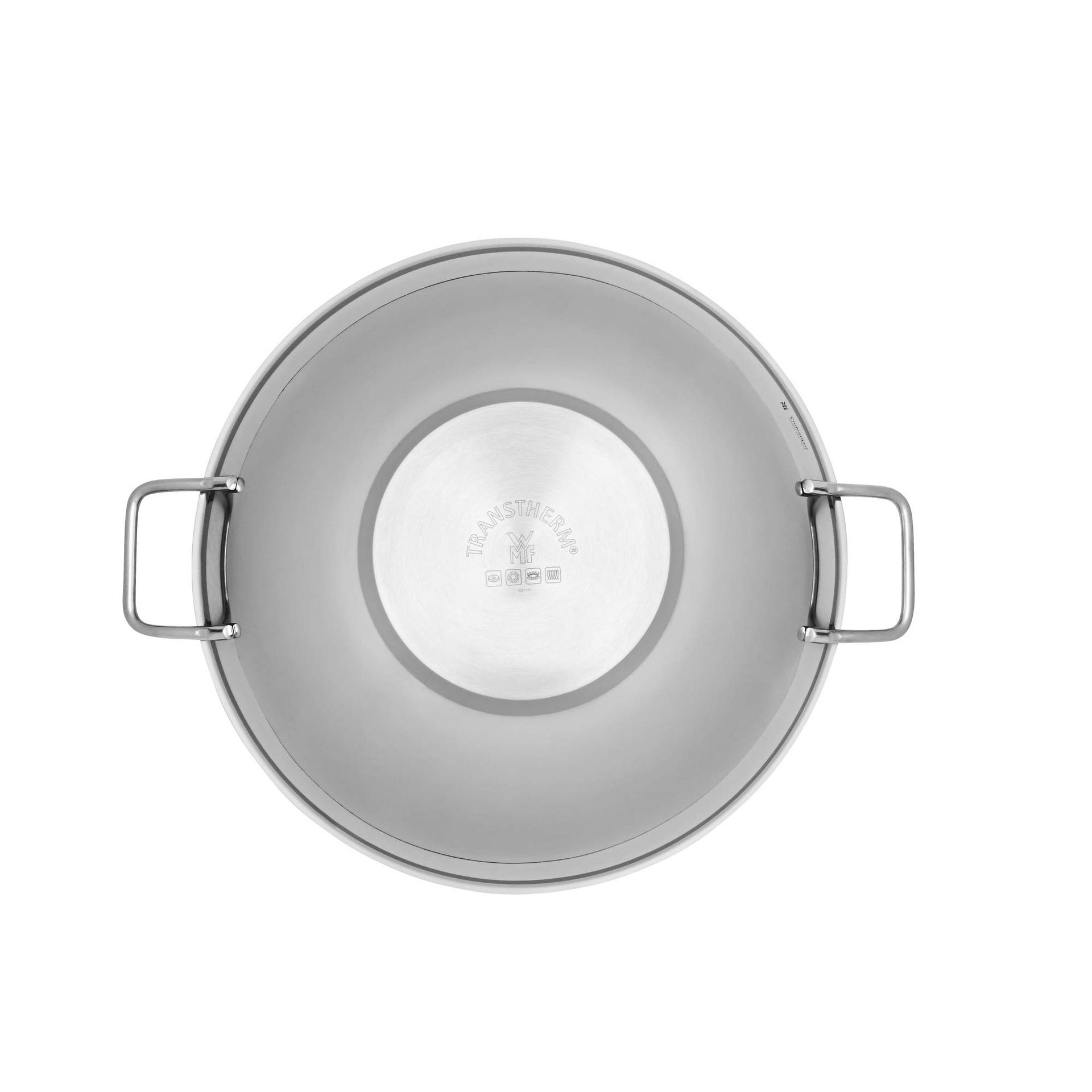 WMF Macao Woki Komplekt Induktsioon 2-osaline, 36 cm wokpann klaaskaanega, poleeritud Cromargan roostevaba teras, katmata – pilt 6