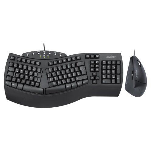 Perixx PERIDUO-512B ergonoomiline klaviatuuri ja hiire komplekt – vertikaalne ergohiir