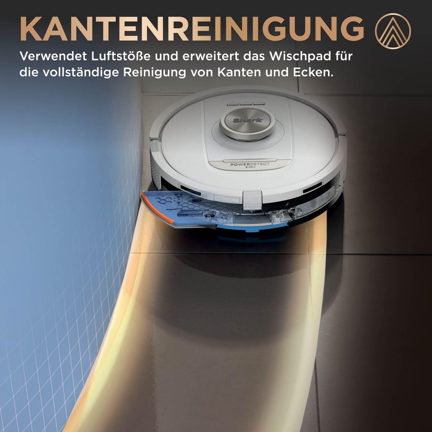 Shark PowerDetect 2-in-1 Tolmu- ja Pühkimisrobot, NeverTouch Pro 60 Päeva, Ise-Tühjendamine, Vee Täitmine ja Puhastus, 3D- & LiDAR-Navigatsioon, NeverStuck Takistuste Vältimine, Valge, AV2800ZEEUWH – pilt 7