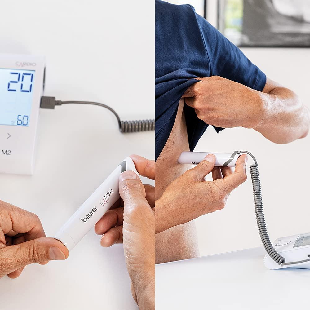 Beurer BM 96 Cardio vererõhuaparaat EKG-funktsiooniga, vererõhu ja pulsi mõõtmiseks õlavarrelt, koduseks kasutamiseks, kodade virvendusarütmia (AFib) tuvastamiseks ja insuldi ennetamiseks, sobib õlavarrele 22-42 cm – pilt 9