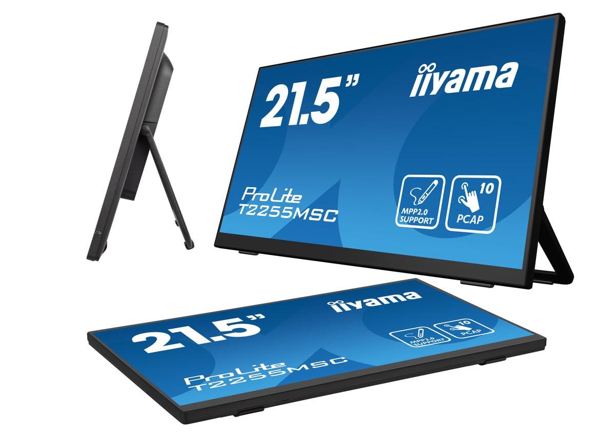 iiyama Prolite T2255MSC-B1 21,5″ IPS LED Monitor Full-HD 10-Punkt Multitouch kapatsitiivne HDMI DP USB3.0 MPP2.0 must – lisavaade