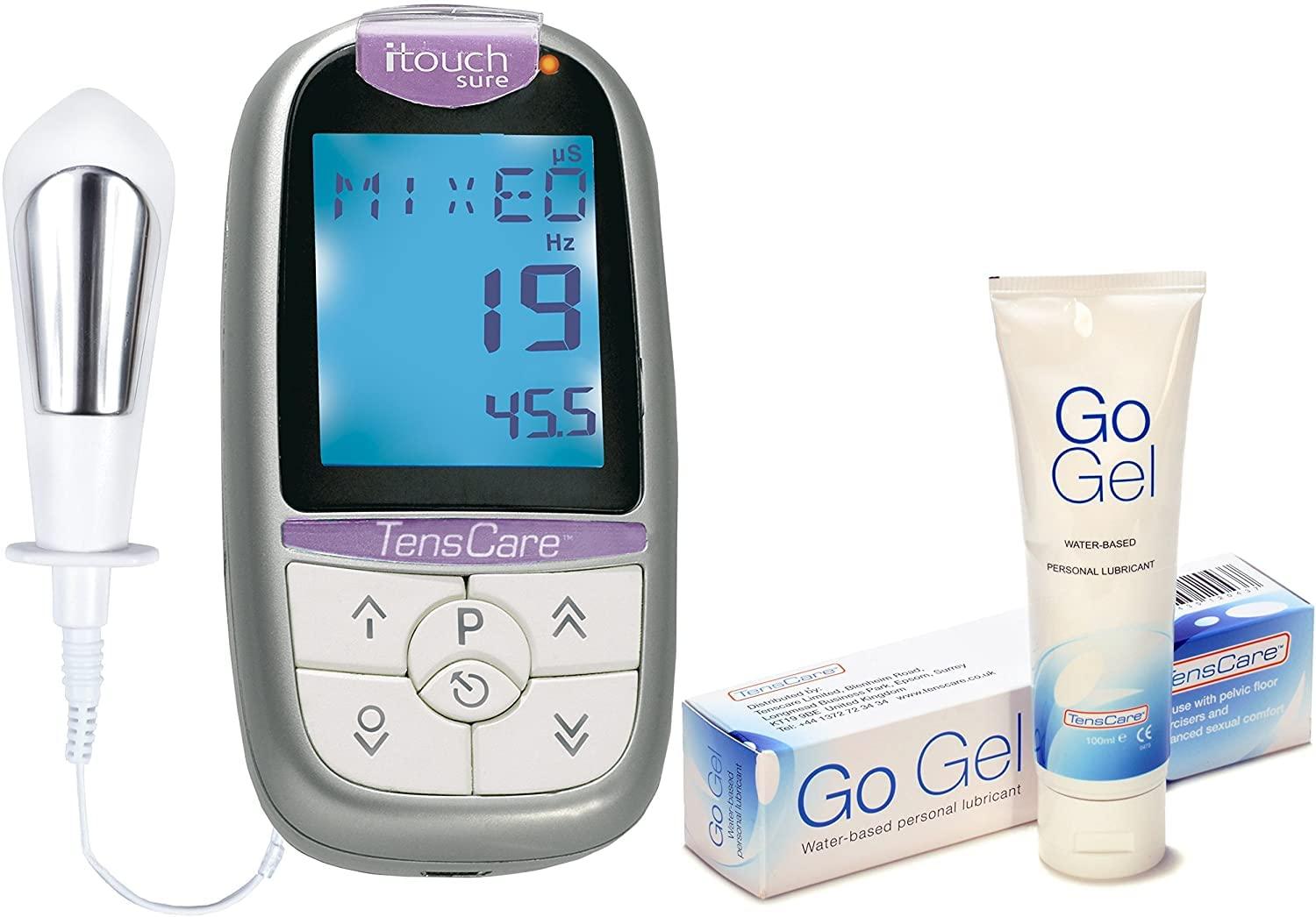 TensCare iTouch Sure + Go Gel Libesti (50 ml) – Vaagnapõhjalihaste treeningseade uriinipidamatuse vastu