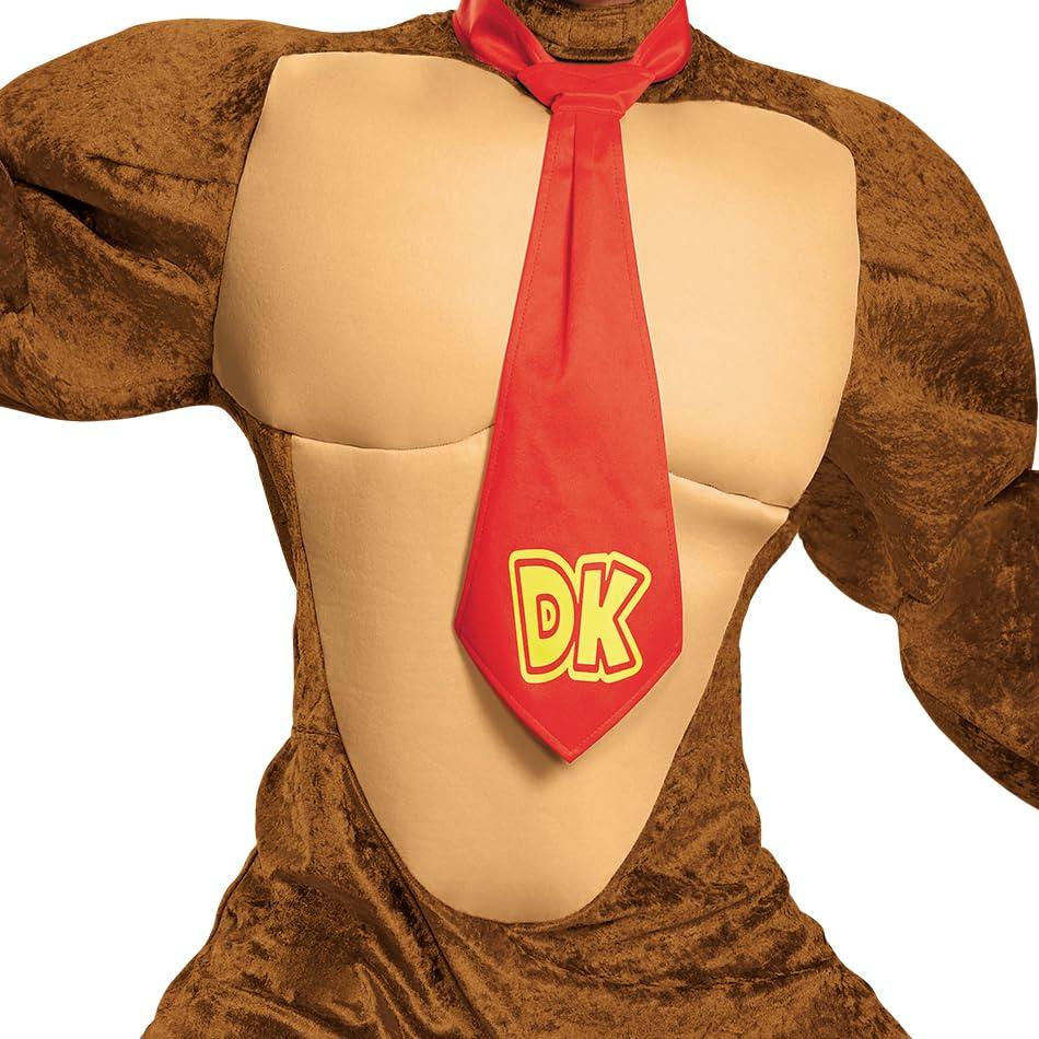 Super Mario Bros DIS98821D Nintendo Donkey Kong Deluxe Kostüüm Täiskasvanutele – Karnevali Kostüüm, Meestele, X-Suurus – pakend ja tarvikud
