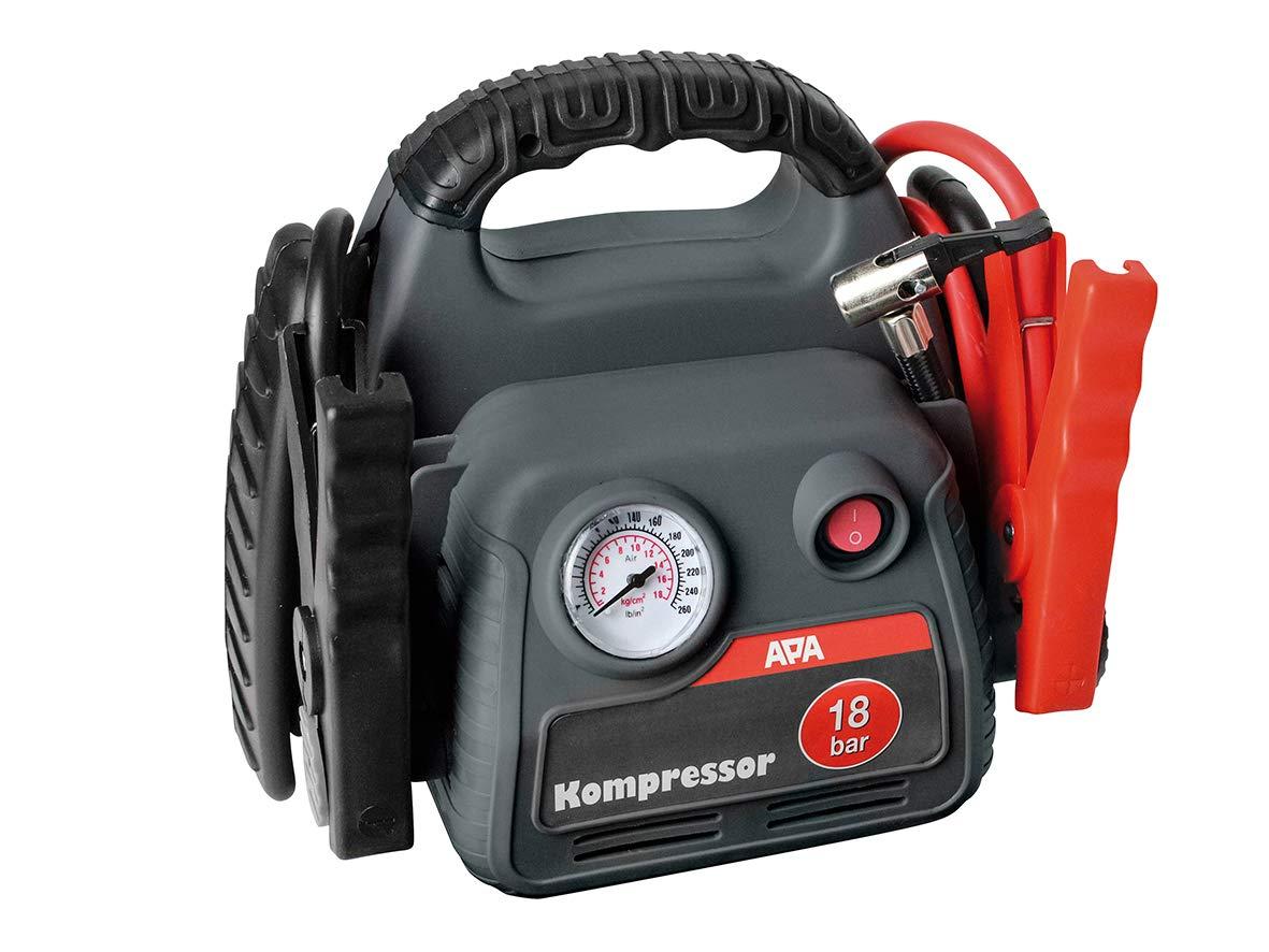 APA 16540 Power Pack – Kompressor ja starthoobiga, 12 V, must, hall, punane – detailne vaade