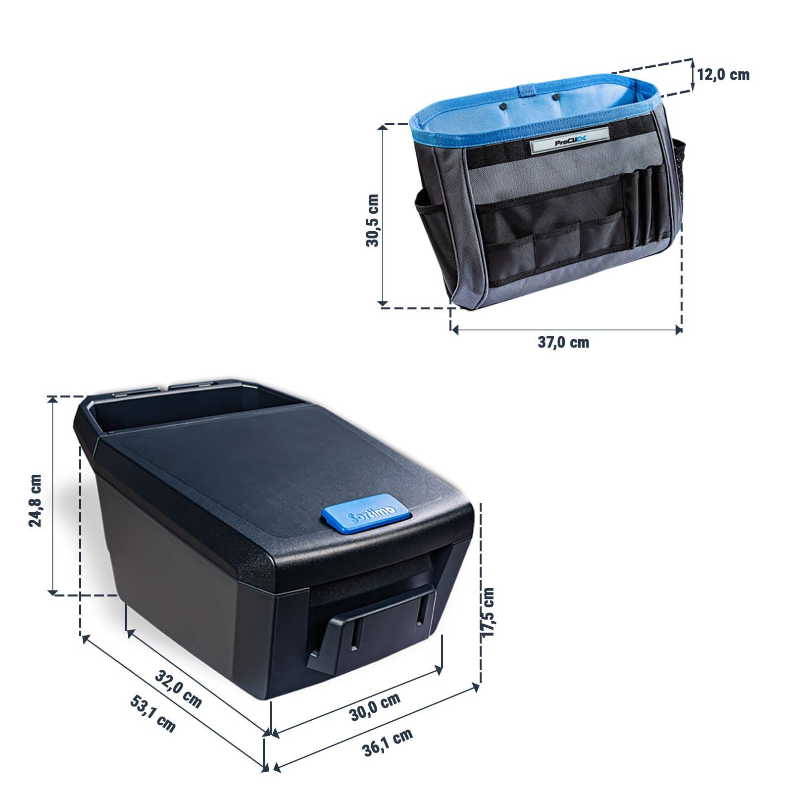 Sortimo AutoAssistent + Kontoriorganiseerija – Komplekt, Must/Sinine/Hall – pilt 7