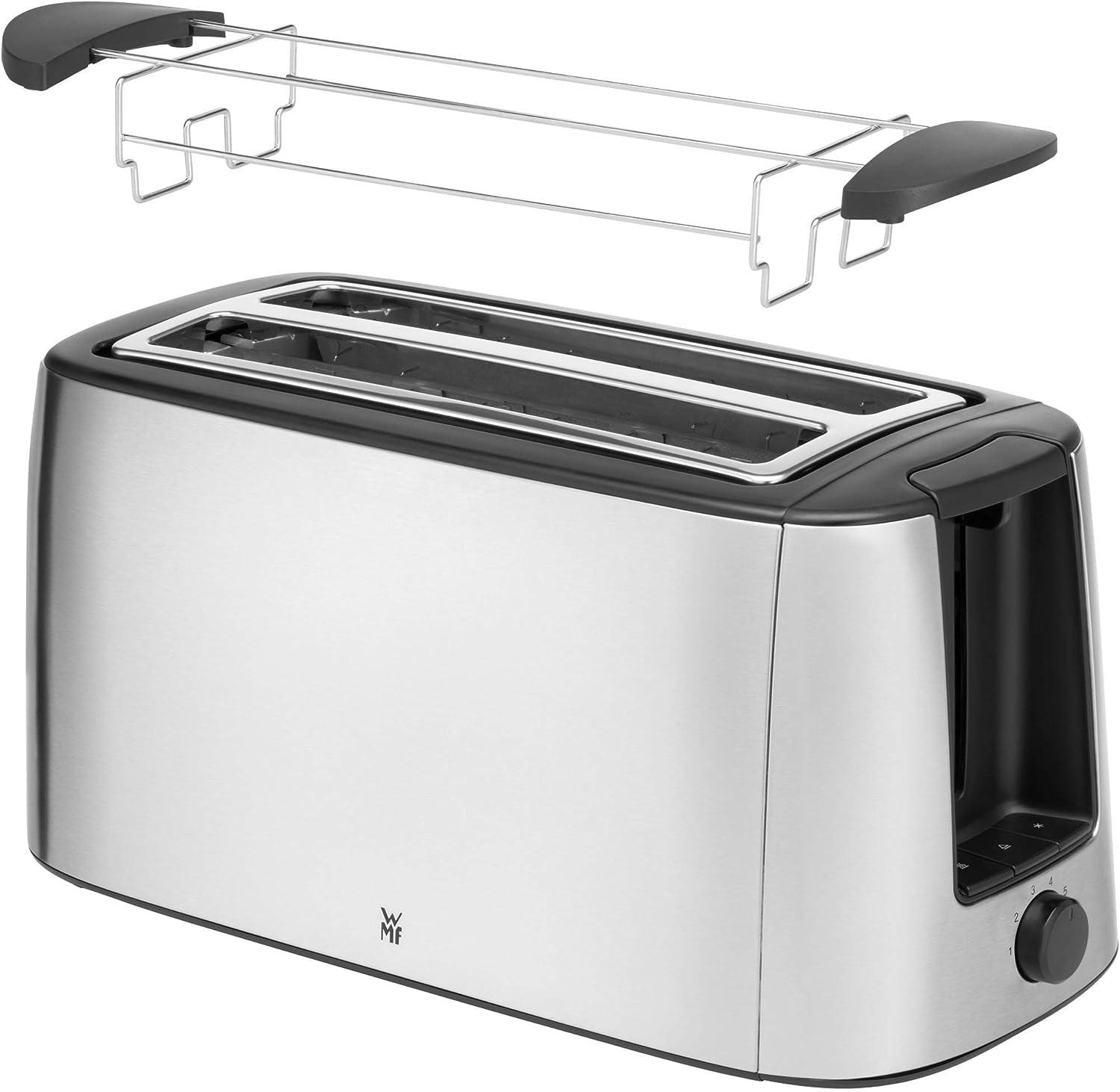 WMF Bueno Pro piklik röster 4 viilu, kuklisoojendaja, XXL röstsai, krõbestamisfunktsioon, 6 pruunistusastet, 1550W, matt roostevaba teras – pilt 8