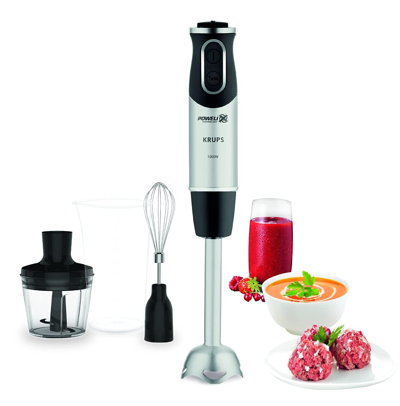 Krups Steffen Henssler Special Edition HZ656815 Saumikser, 1000W, Roostevaba teras, 800 ml, Must/Hõbedane – kasutusnäide