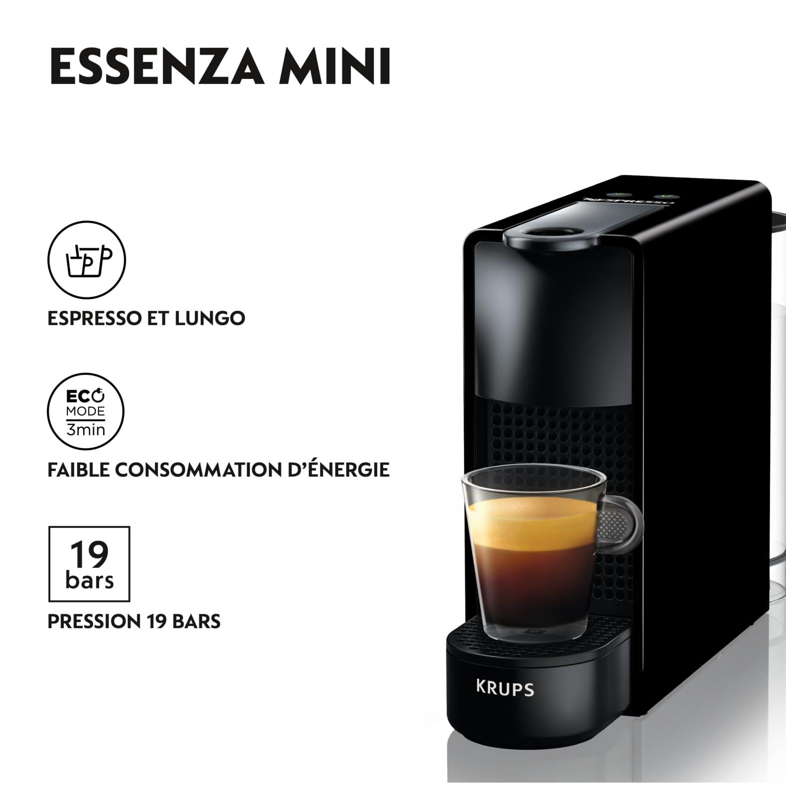 Nespresso Krups kohvimasin Essenza Mini must kapselkohvimasin YY2910FD – pakend ja tarvikud