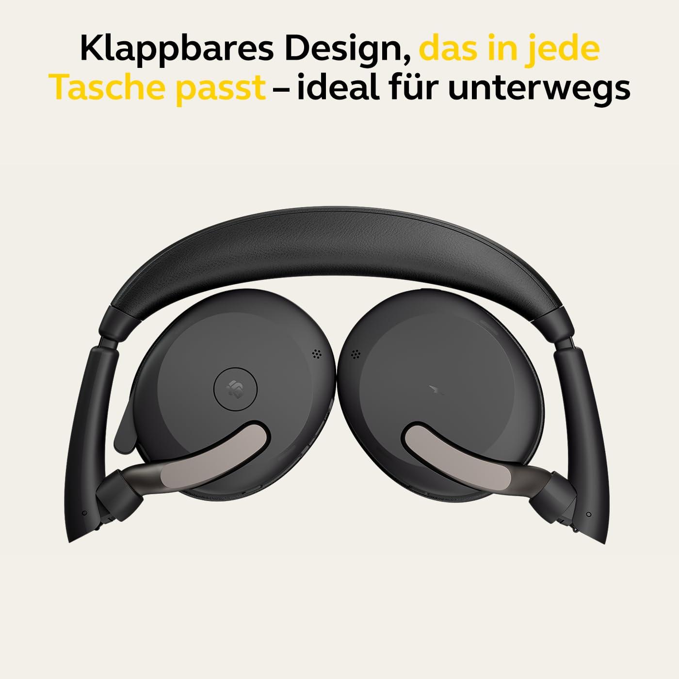 Jabra Evolve2 65 Flex – Juhtmevaba stereo Bluetooth-peakomplekt mürasummutava Jabra ClearVoice tehnoloogiaga ja hübriidse ANC-ga – Ühildub juhtivate UC-platvormidega – Must – pilt 6