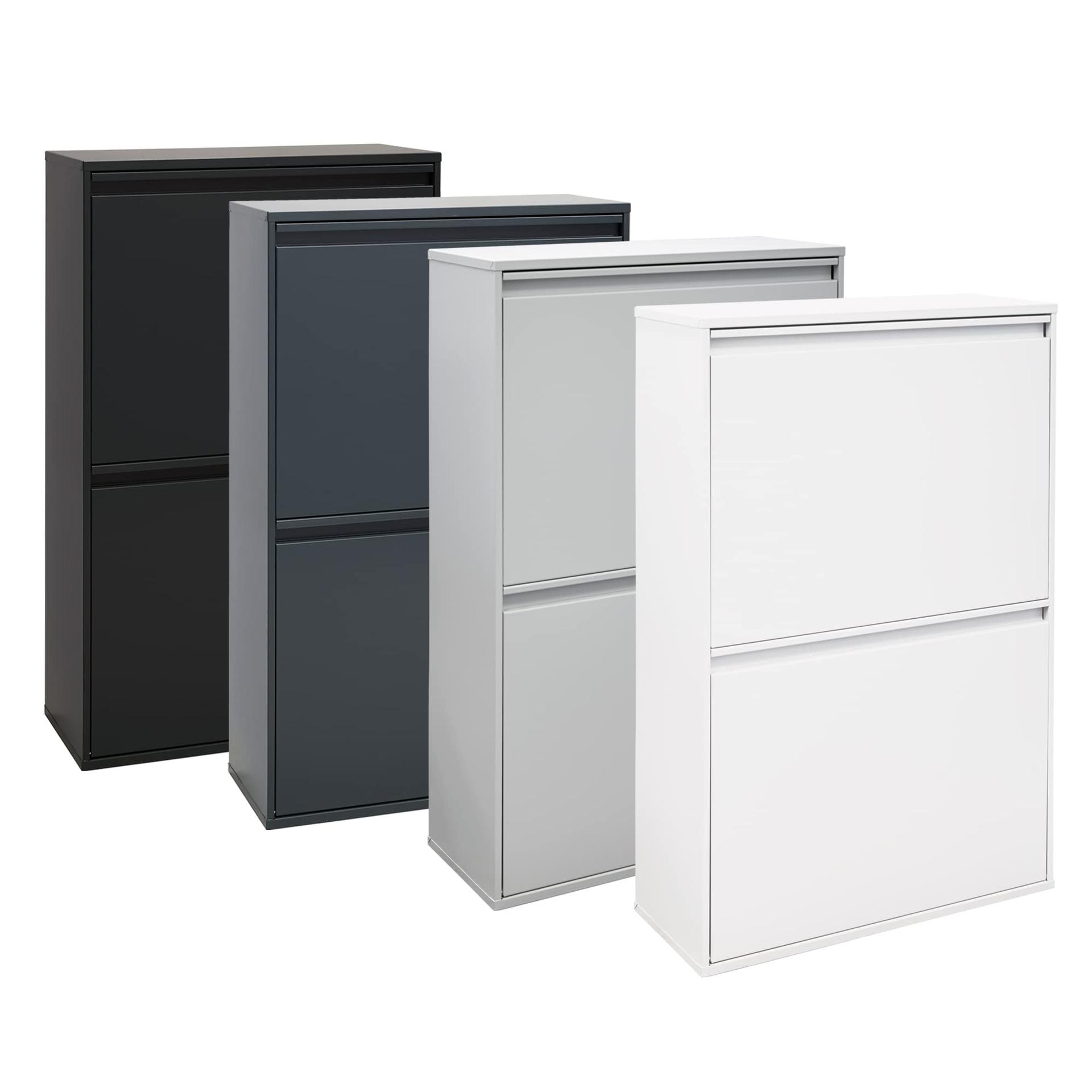 ARREGUI Basic CR601-B terasest prügisorteerimissüsteem | 4-sahtline prügikast kööki | 4-osaline prügikonteiner | 4x17L (68L) | Eemaldatavad sisekastid käepidemega | Prügikapi sorteerimislahendus | valge – pilt 6