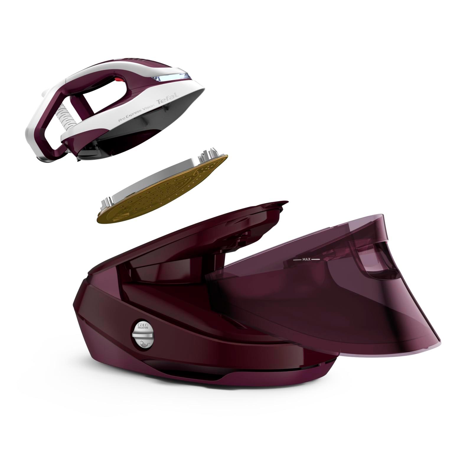 Tefal Pro Express Vision aurutriikimissüsteem, nutikas LED-valgustus, võimas 8,3-baarine rõhk, 180 g/min aur, 680 g/min lisaaurupahvak, katlakivivastane süsteem, tumepunane/valge, GV9810 – pilt 7