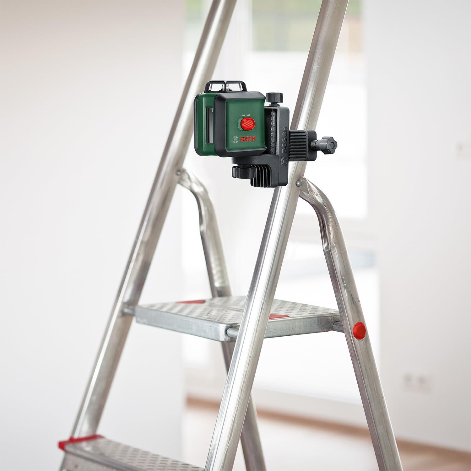 Bosch ristjoonlaser UniversalLevel 360 koos universaalklambri MM 3 ja premium-statiiviga TT 150 (vertikaalsed + horisontaalsed laserjooned, 360° joondamiseks terves ruumis, karbis) – pilt 6