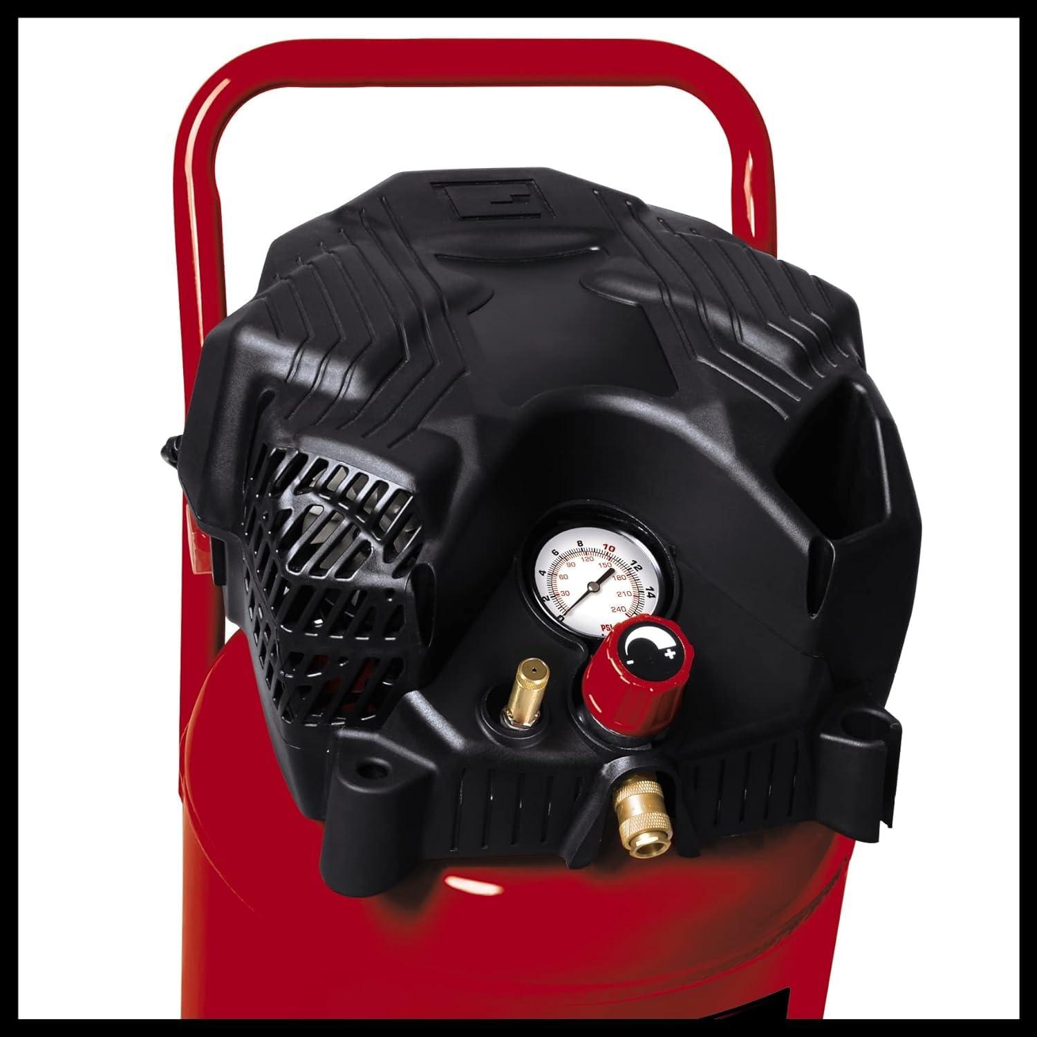 Einhell Kompressor TC-AC 240/50/10 OF (1500 W, max. 10 bar, 50 l paak, 240 l/min imemisvõimsus, mootori pöörlemiskiirus 18000 min^-1, rõhuregulaator, manomeeter, õlivaba) – kasutusnäide