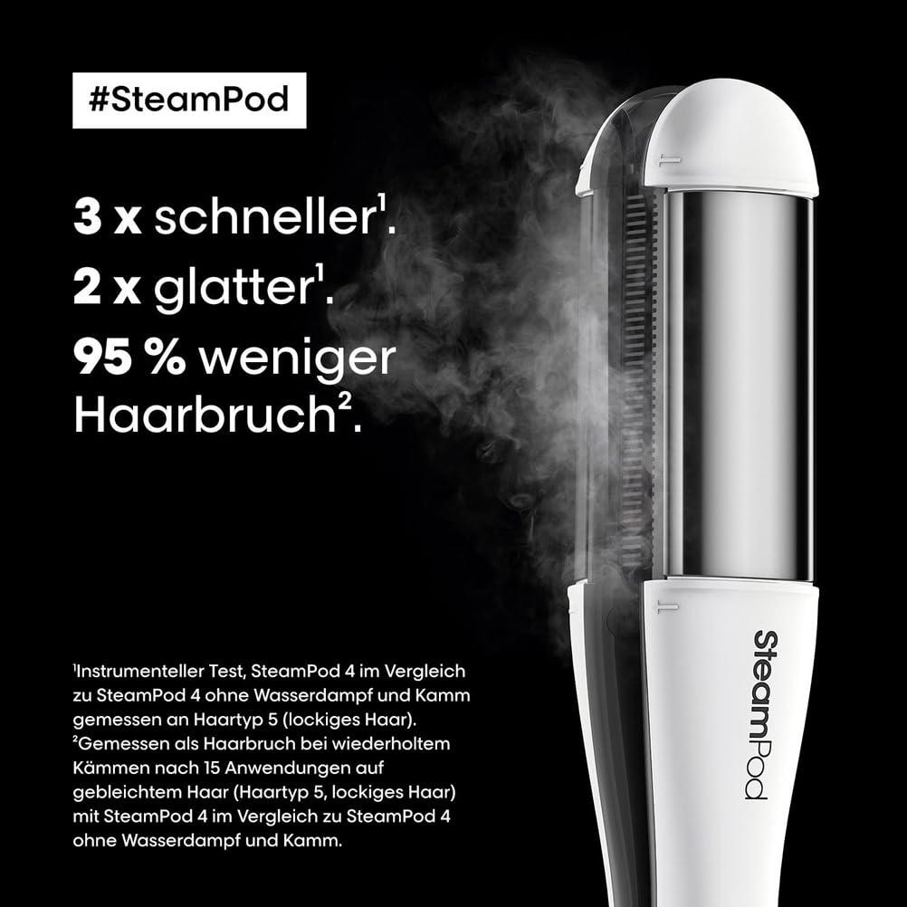 L’Oréal Professionnel SteamPod 4 – Kõik-ühes aurujuuksestiiler, professionaalne sirgendaja auru tehnoloogiaga, sobib igale juuksetüübile – detailne vaade
