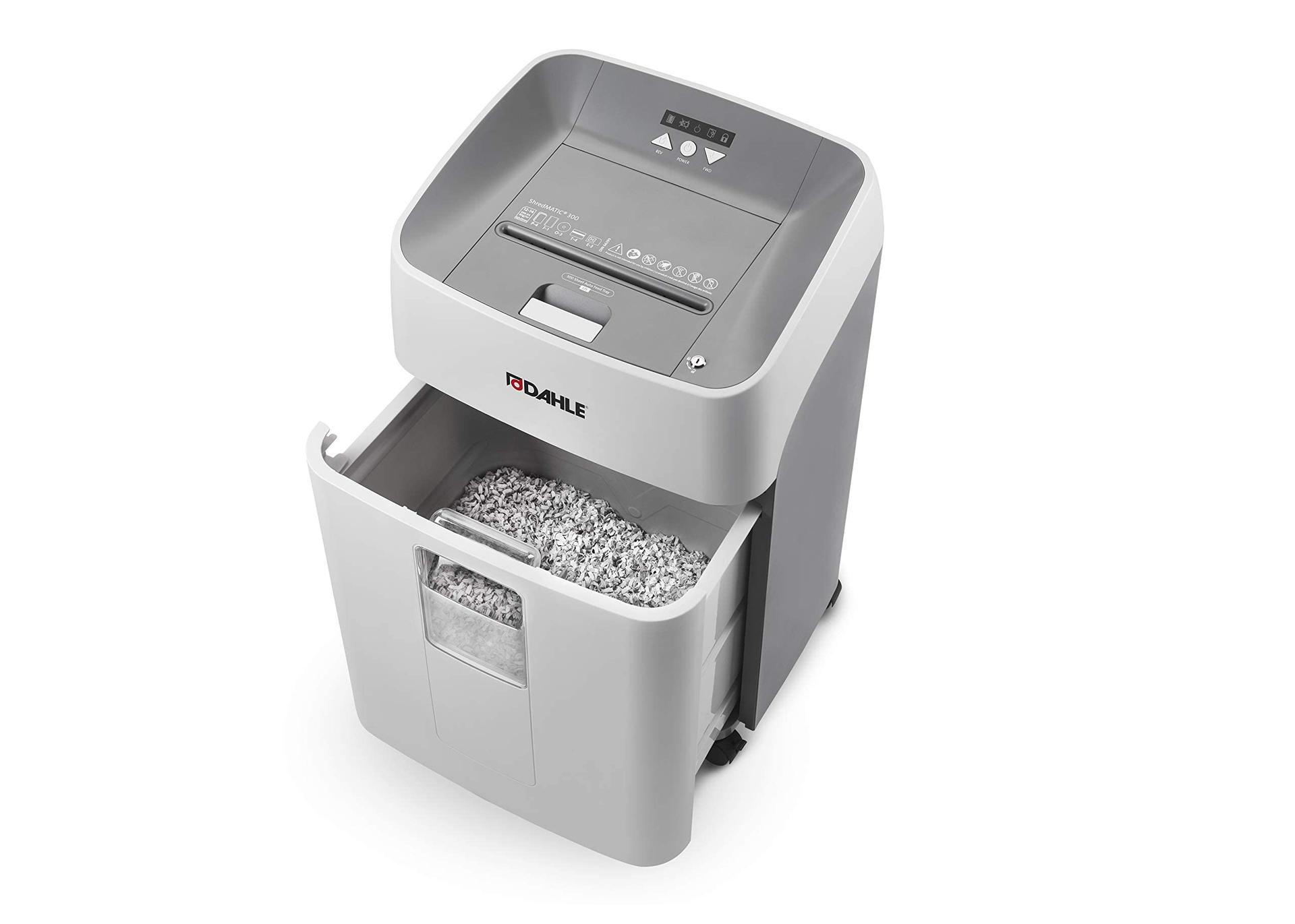 Dahle ShredMATIC 300 P4 paberihävitaja automaatse paberisöötmisega (300 lehte, osakesteks lõikamine, õli- ja hooldusvaba) hall – pilt 9