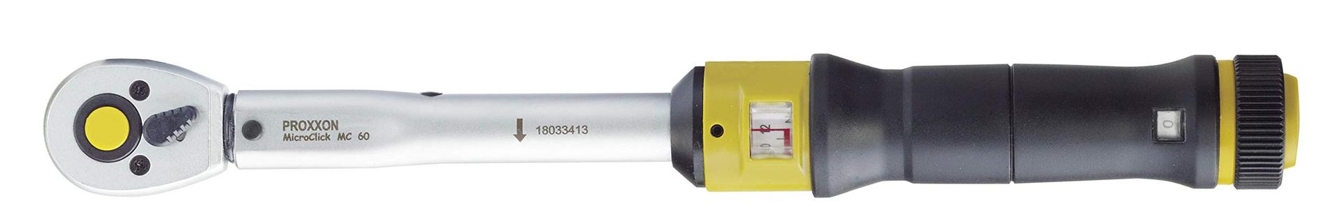 Proxxon 23350 momendimõõtmisvõti (räigas, ümberlülituspadrun), 3/8″ nelikantajam, 12–60 Nm – Kogupikkus: 370 mm