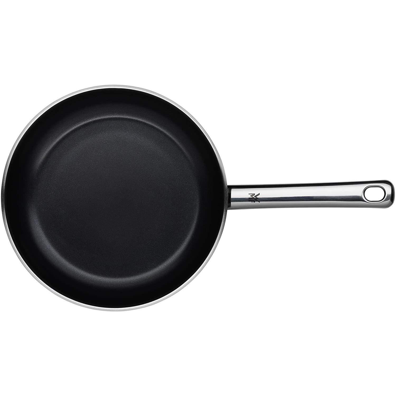 WMF Devil pannide komplekt, 2-osaline, praepann induktsioonile 24 cm ja 28 cm, Cromargan roostevaba teras kate, keraamiline mittenakkuv pind, ahjukindel – pakend ja tarvikud