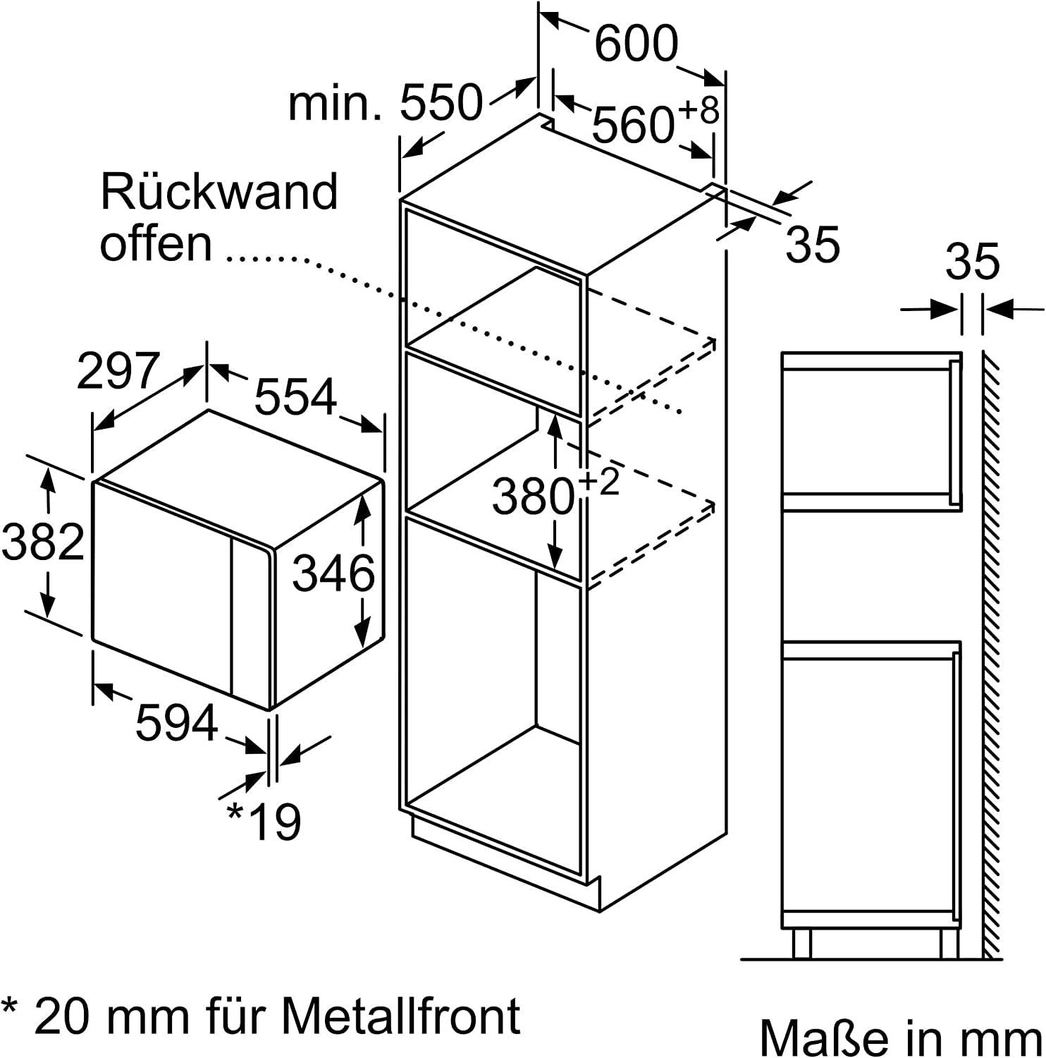 Bosch BFL524MS0 Serie 6 Integreeritav Mikrolaineahi, 38 x 60 cm, 800 W, 25,5 cm pöördalus, vasakpoolne ukseava, AutoPilot 7 automaatprogrammid, puhastustoetus, LED-puuteekraan, roostevaba teras – pilt 6