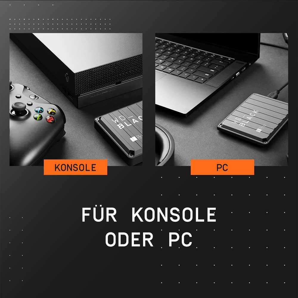 WD_BLACK P10 Game Drive 4 TB väline kõvaketas (mobiilne ja vastupidav suure jõudlusega kõvaketas, sobib konsoolidele ja arvutitele, kuni 125 mängu mahutav) Must – pilt 6