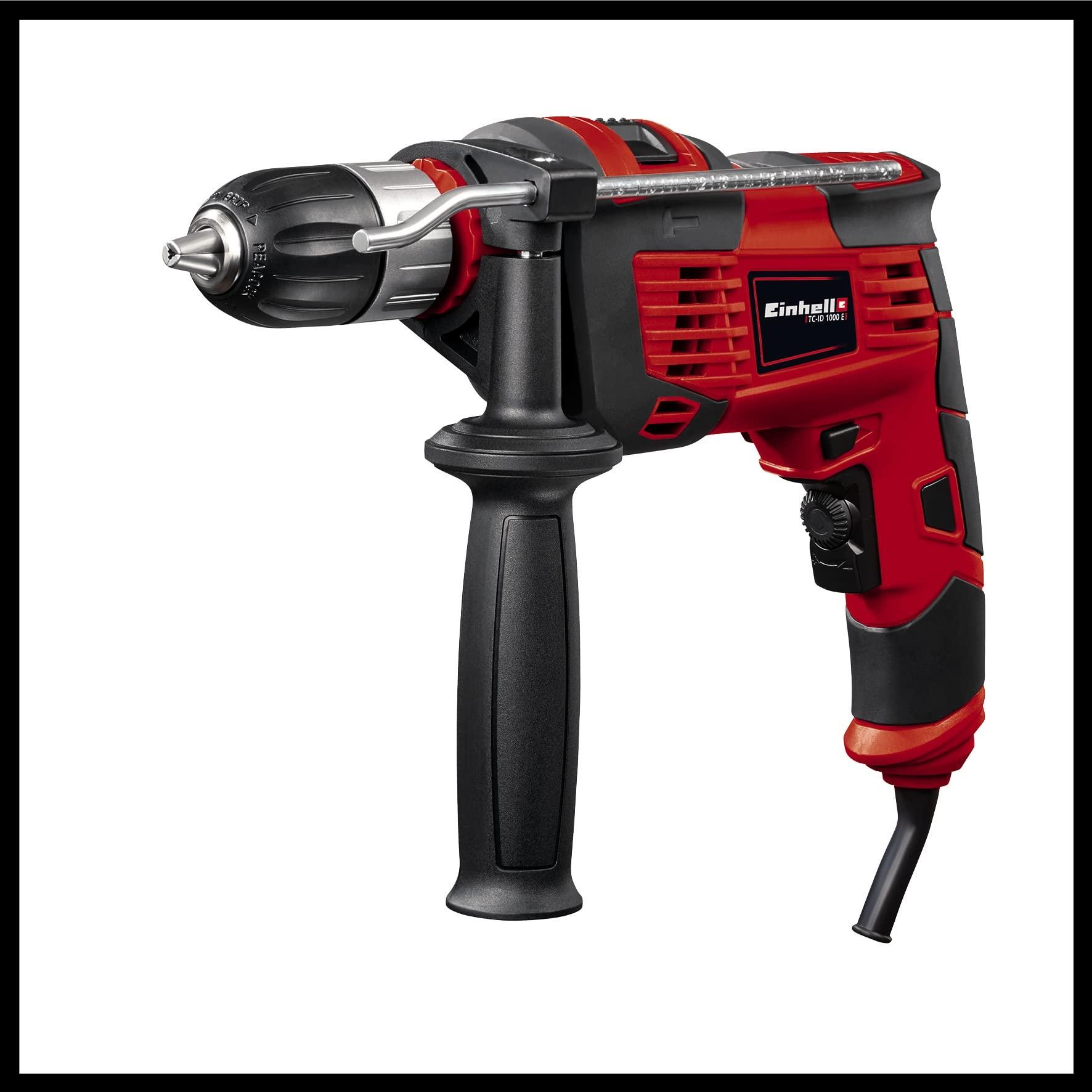 Einhell löökpuurmasina komplekt TC-ID 1000 E Kit +64 (1010 W, muudetav pöörlemiskiirus, 13 mm kiirkinnituspadrun, löögisagedus 48 000 min-1, sisaldab 64-osalist tarvikukomplekti ja kohvrit) – pilt 6