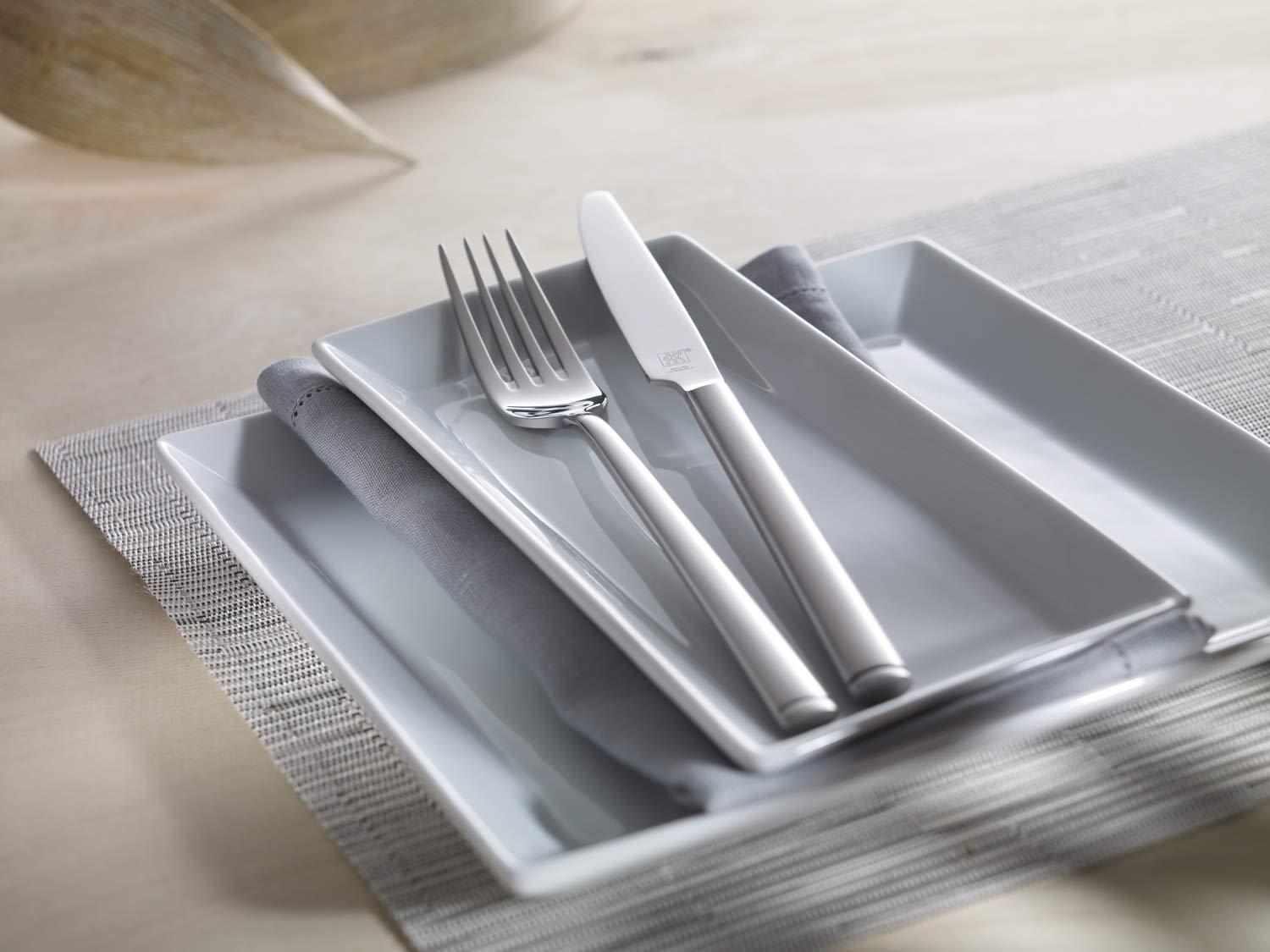 ZWILLING Senses söögiriistade komplekt, 68-osaline, 12 inimesele, 18/10 roostevaba teras, kvaliteetne tera teras, matt, hõbedane – lisavaade
