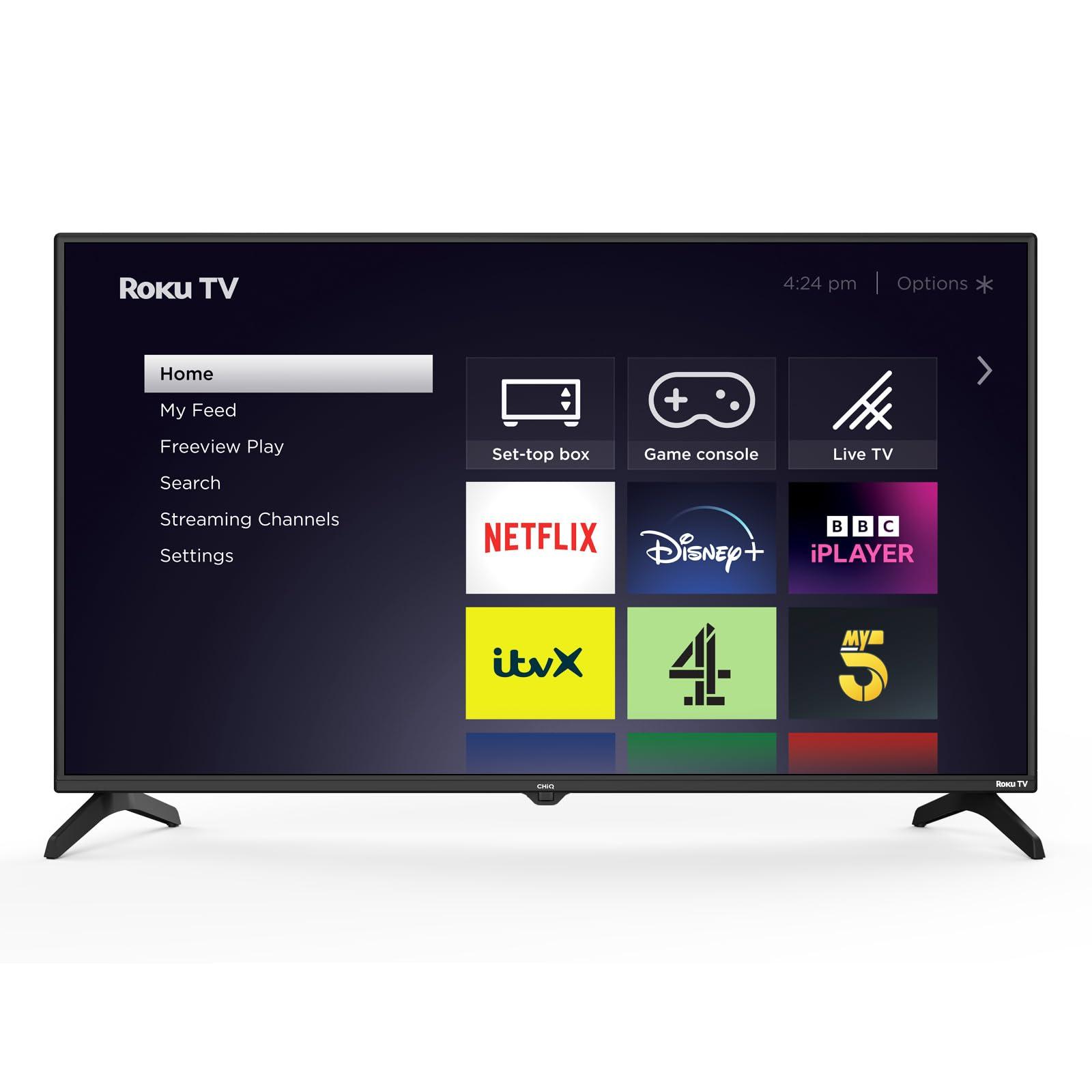 CHIQ 32-tolline Roku Smart TV, HD HDR10, DVB-T2/T/C/S/S2, Multi-Entertainment, Dolby Audio, Mobiilijuhtimine, Hääleassistent, BBC, Disney+, 2.4&5G WiFi, USB 2.0, Must raam L32G5NV – pilt 7