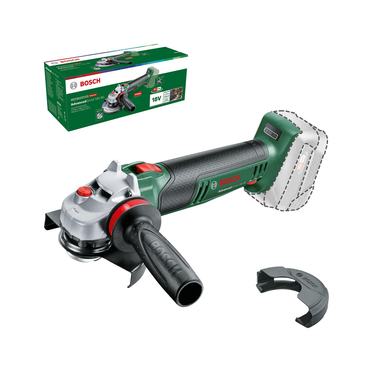 Bosch akuga kompaktne nurklihvija AdvancedGrind 18V-80 (Ilma akuta; 18V süsteem; lihvimiseks