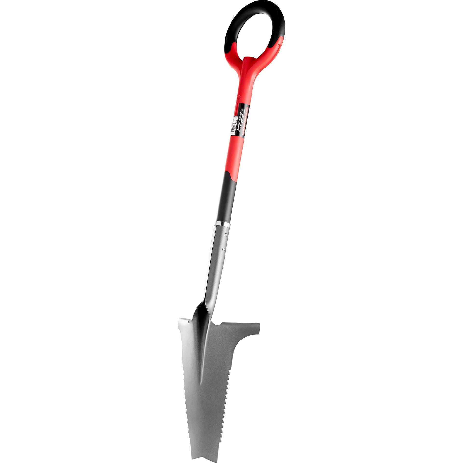 Root Slayer Radius Garden juurelabidas – 2017 Green Thumb auhind kõige innovaatilisemale aiatööriistale, punane – detailne vaade