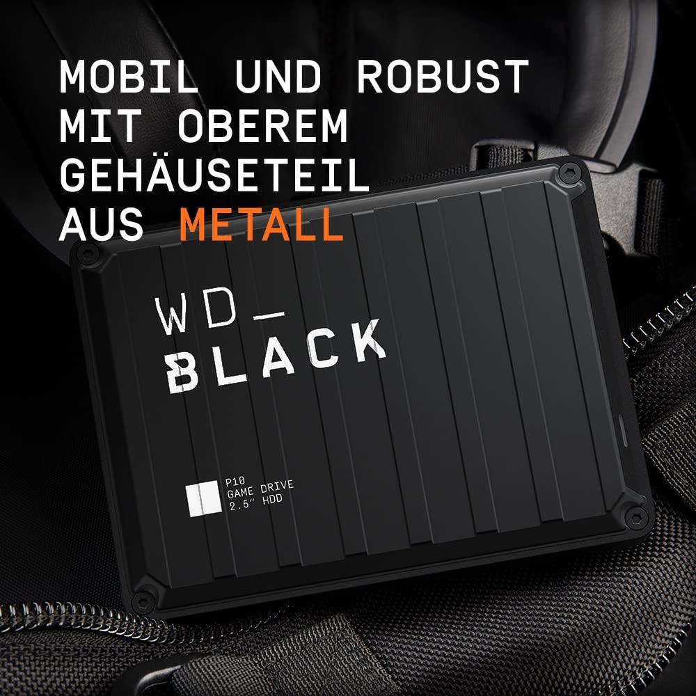 WD_BLACK P10 Game Drive 4 TB väline kõvaketas (mobiilne ja vastupidav suure jõudlusega kõvaketas, sobib konsoolidele ja arvutitele, kuni 125 mängu mahutav) Must – lisavaade