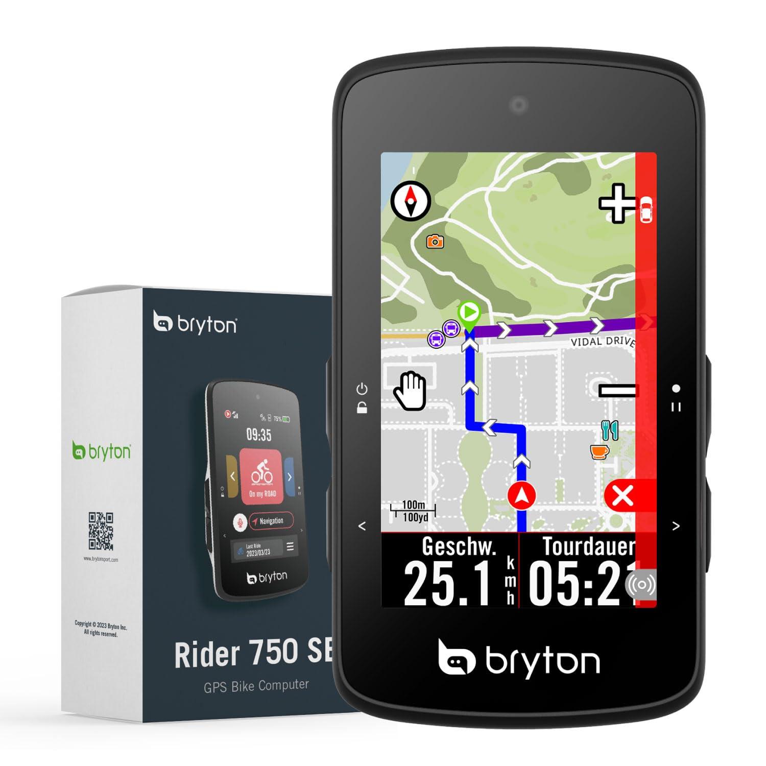 Bryton Rider 750SE 2,8-tolline värviline LCD-puuteekraaniga GPS-jalgrattakompuuter, offline-EU kaart, ühilduvus rattaradari ja 40-tunnise aku kestvusega, pööre-pööralt navigatsioon