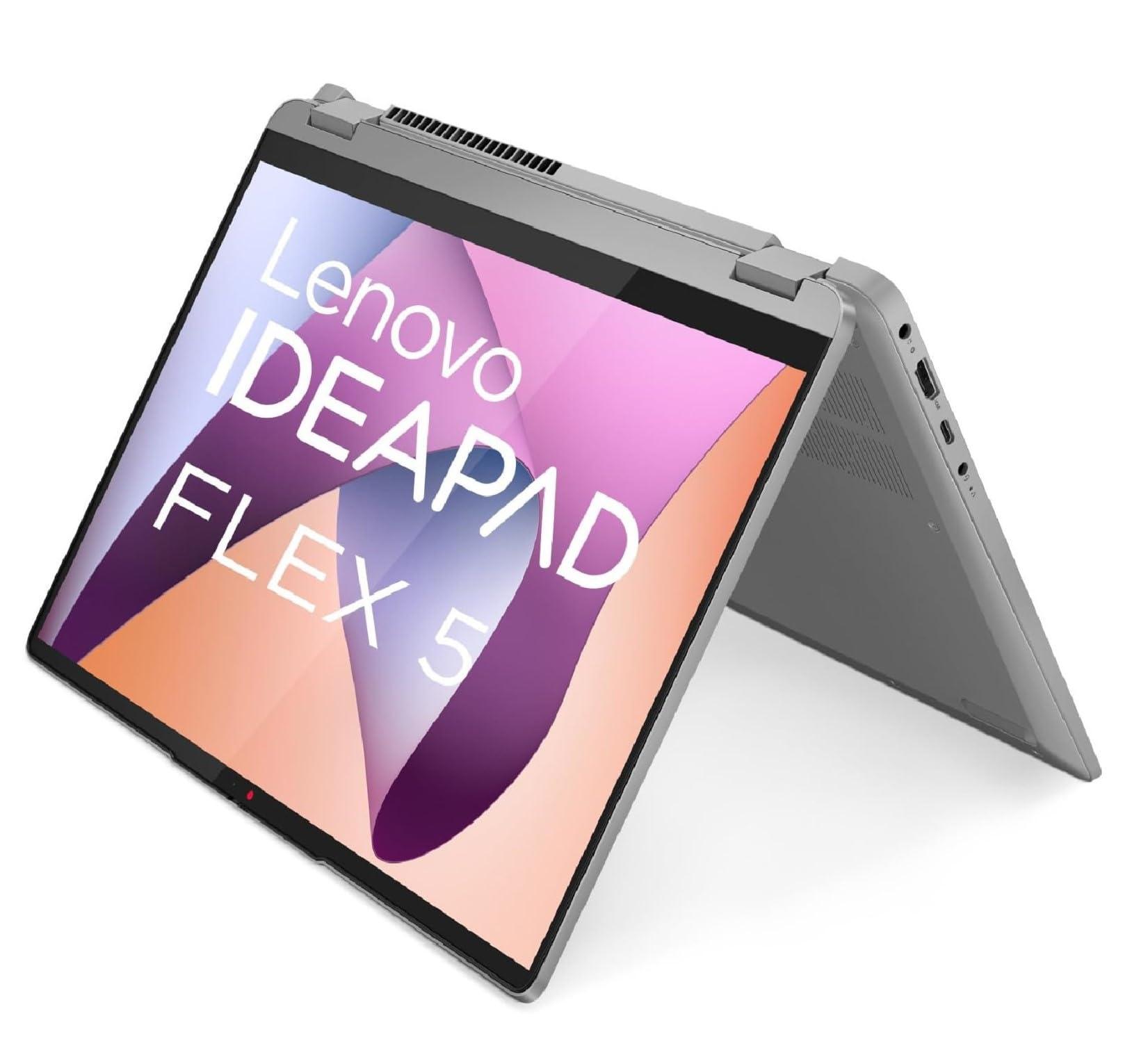 Lenovo IdeaPad Flex Convertible 5 sülearvuti | 14" WUXGA ekraan | AMD Ryzen 7 7730U | 16GB RAM | 512GB SSD | AMD Radeon graafika | Windows 11 Home | QWERTZ | hall | 3 kuud Premium Care
