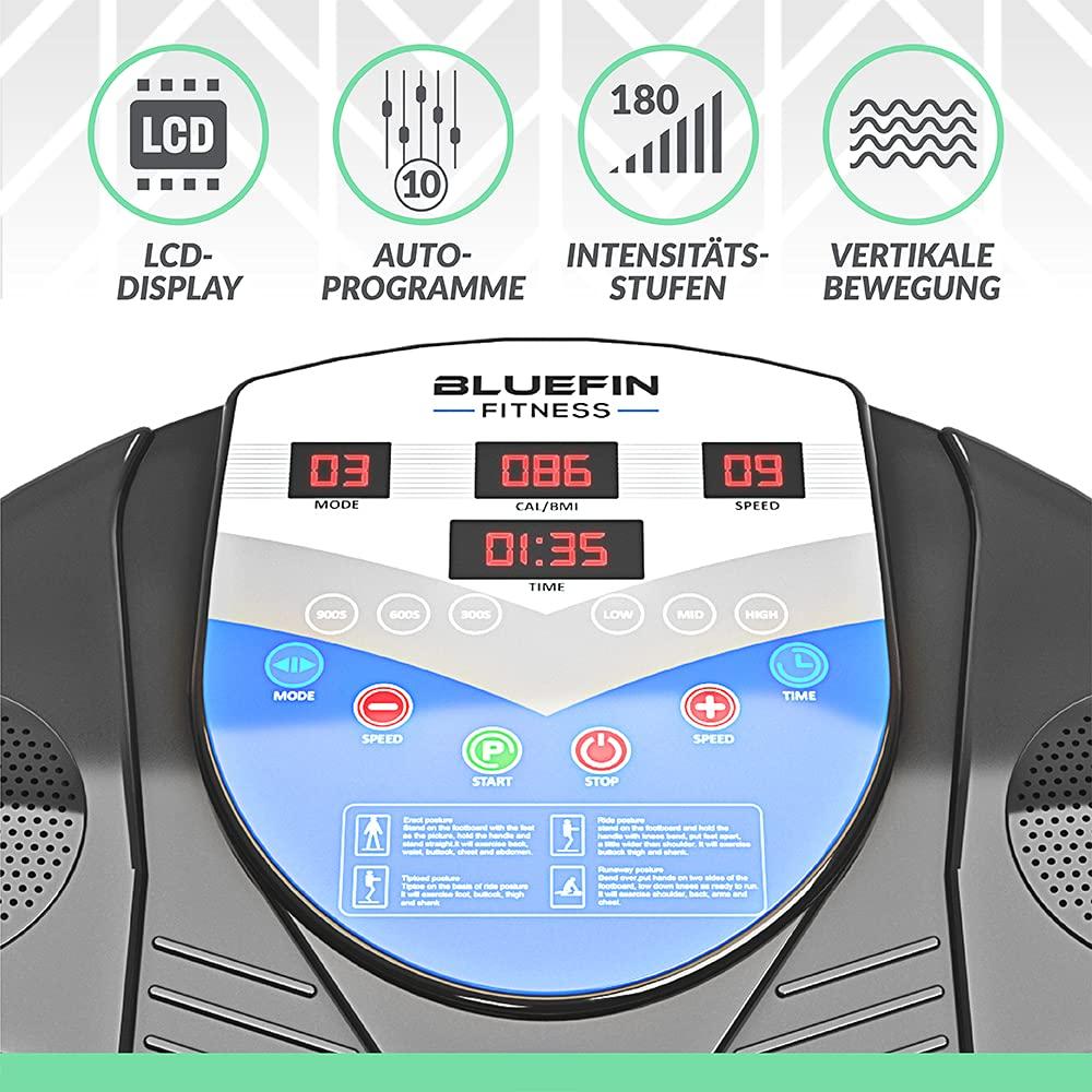 Bluefin Fitness Vibratsiooniplaat Pro Mudel | Parandatud Disain Vaiksete Mootorite ja Sisseehitatud Kõlaritega – detailne vaade