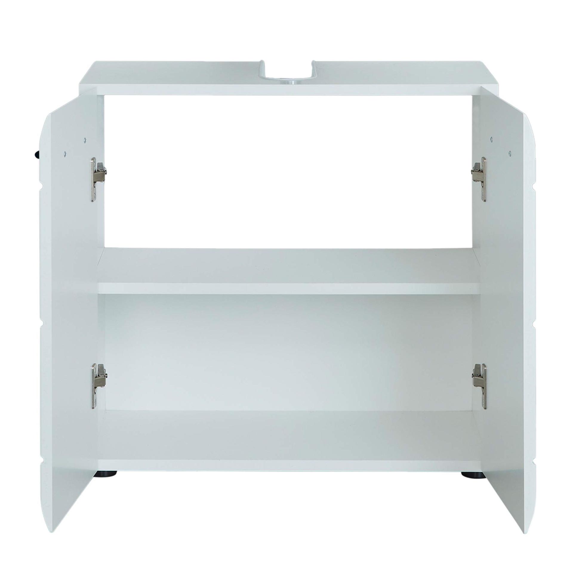 trendteam smart living – Valamualune kapp – Vannituba – Skin – Mõõdud (L x K x S) 60 x 56 x 31 cm – Värvus: Valge kõrgläige – 111630101 – lisavaade