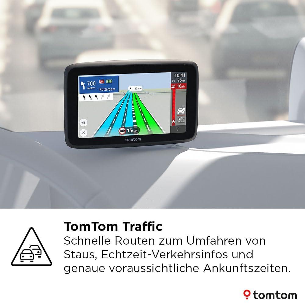 TomTom LKW-Navi GO Professional 2. põlvkond (6″ suur puutetundlik ekraan, Euroopa kaardid ja reaalajas liiklusinfo, spetsiaalselt veoautodele, kaubikutele, bussidele ja suurtele sõidukitele) – detailne vaade