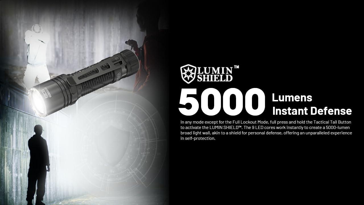 Nitecore EDC35 – 5000 luumenit, USB-C, 6000 mAh aku, 550 m valgusulatus, aku indikaator – pilt 7